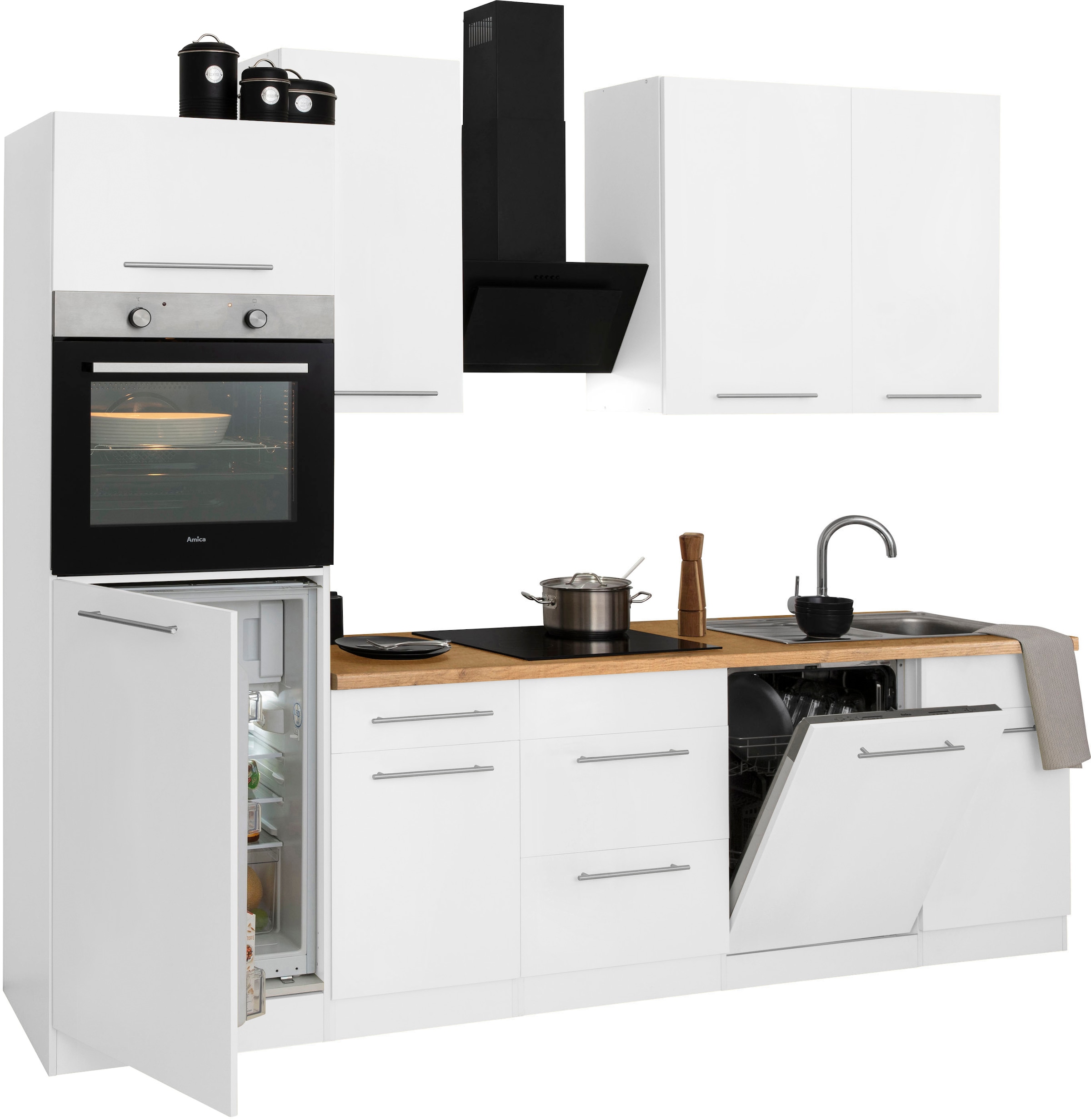 wiho Küchen Küchenzeile »Unna« ohne E-Geräte, Breite 280 cm