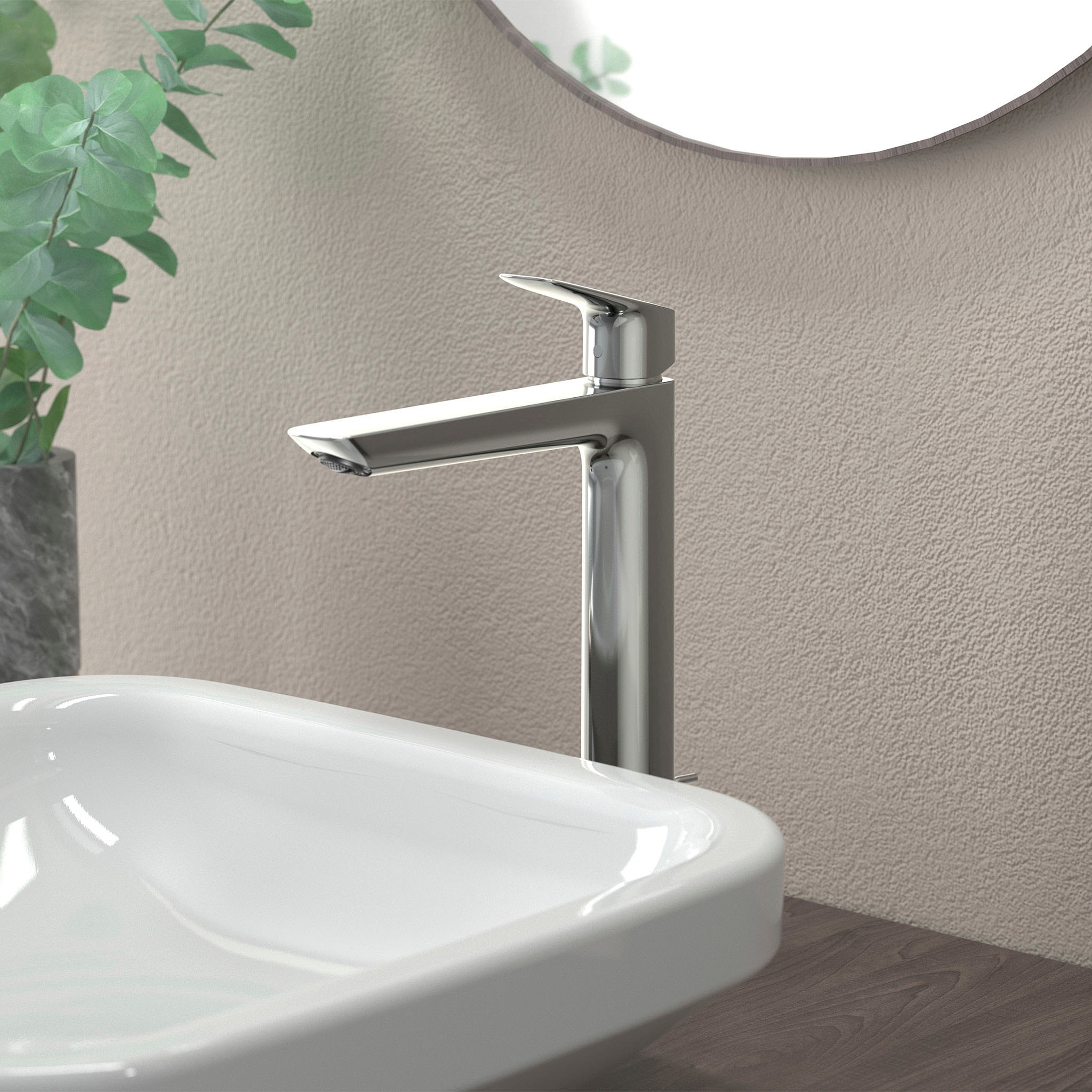 hansgrohe Waschtischarmatur »Logis«, 24cm, Fine für Aufsatzwaschtische mit günstig online kaufen