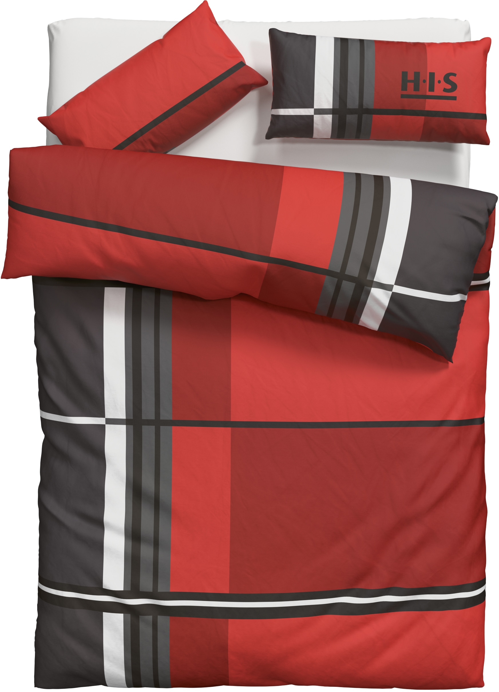 H.I.S Bettwäsche »Cassia« 2 tlg. in sportlichem Karo Design,Bettwäsche aus Baumwolle,ab Gr. 135x200 cm