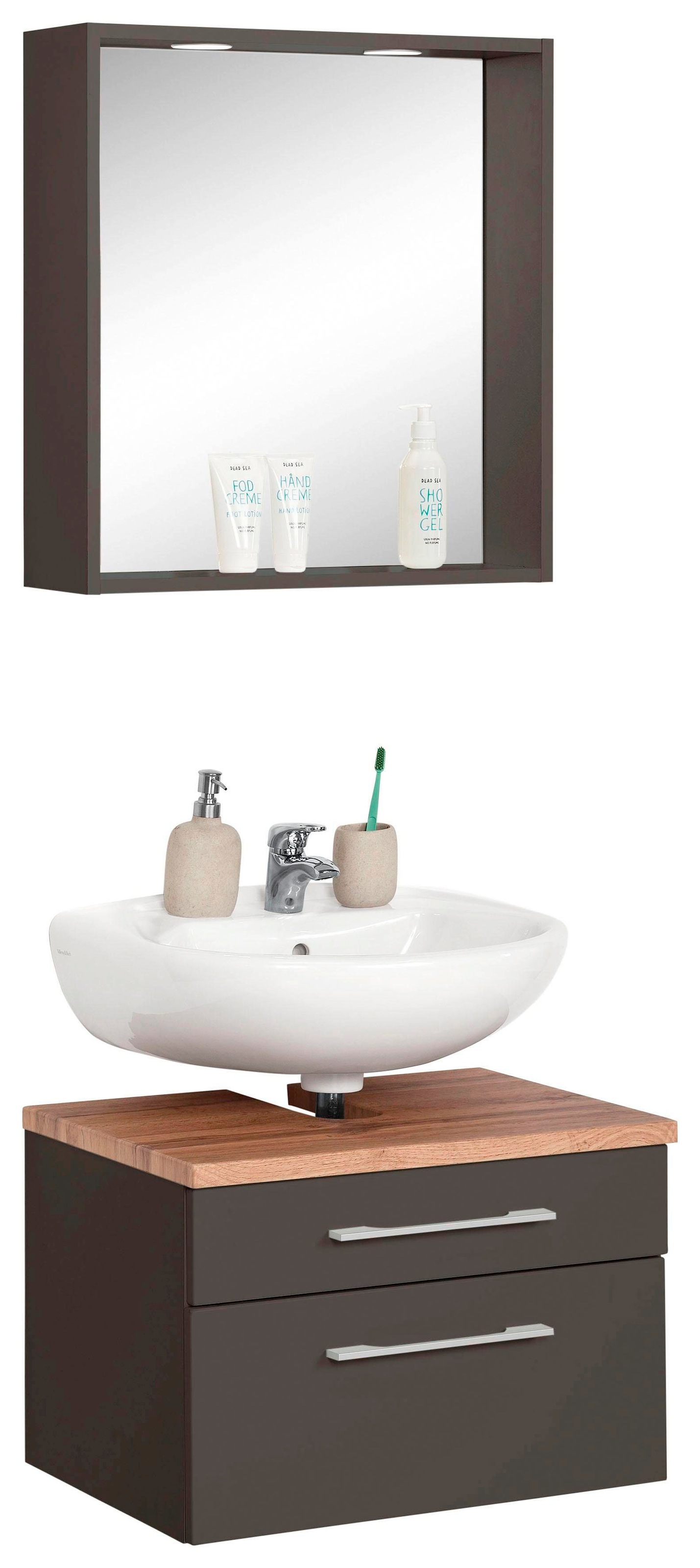 welltime Badmöbel-Set »Davos« 2 Stk. tlg. günstig online kaufen