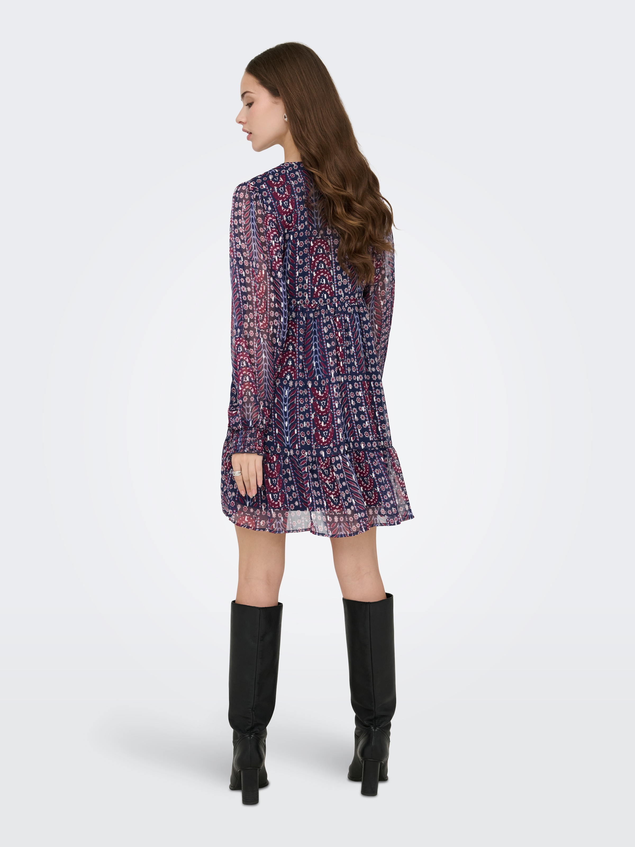 ONLY Chiffonkleid »ONLSIRA L/S SHORT DRESS WVN«