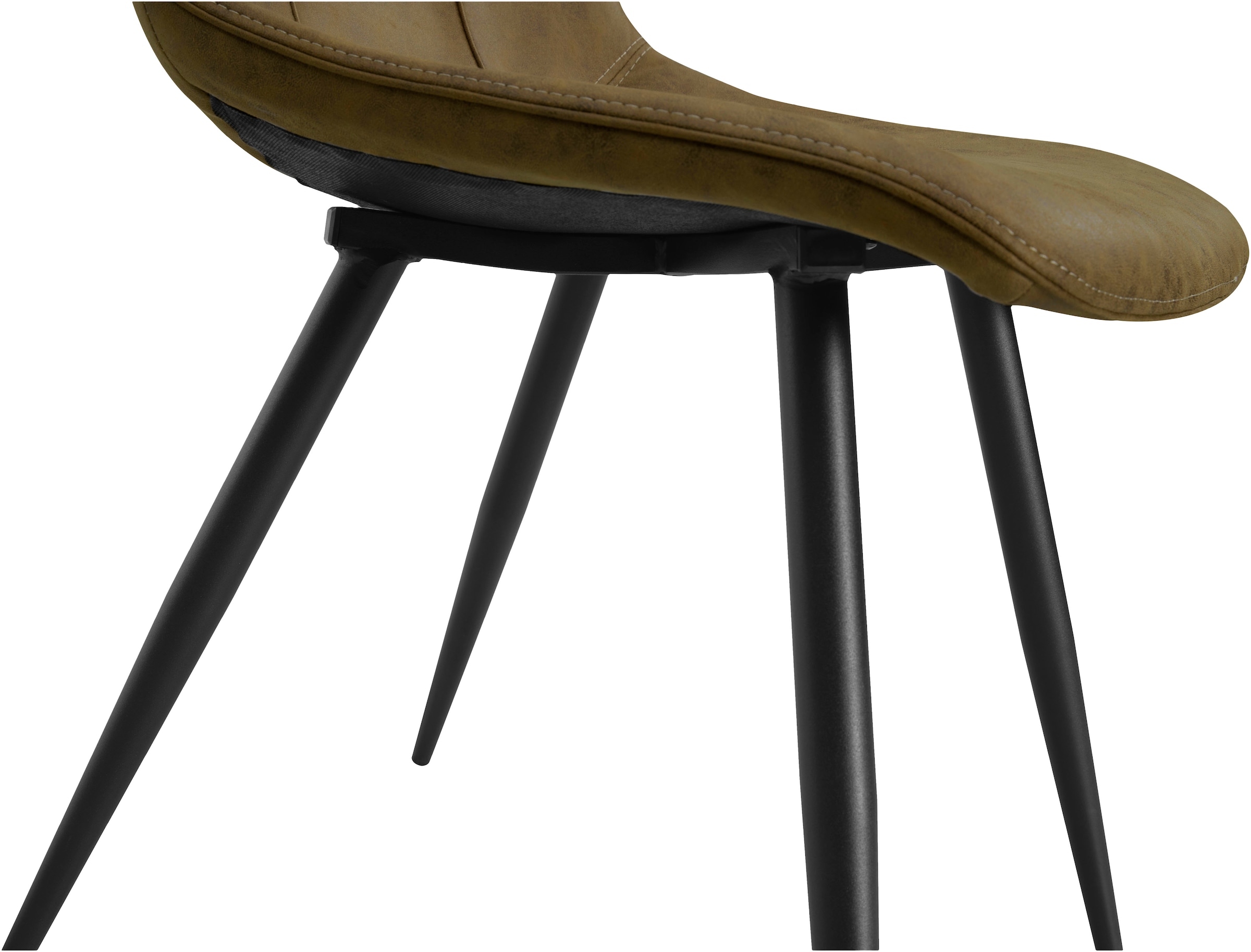 OMG Design Esszimmerstuhl »Peak«, (Set), 1 St., Stoff, moderne Sitzschale in Microfaser Lederoptik