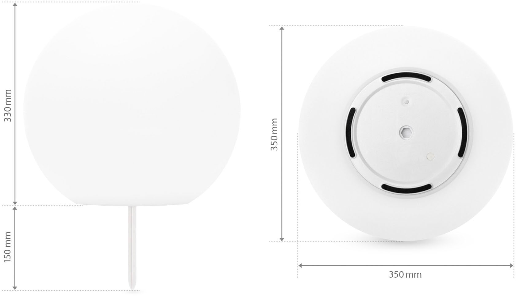 my home LED Solarleuchte »Orlaith, LED-Solar Kugel Ø 35 cm«, Leuchtmittel LED-Modul | LED fest integriert, mit Erdspieß