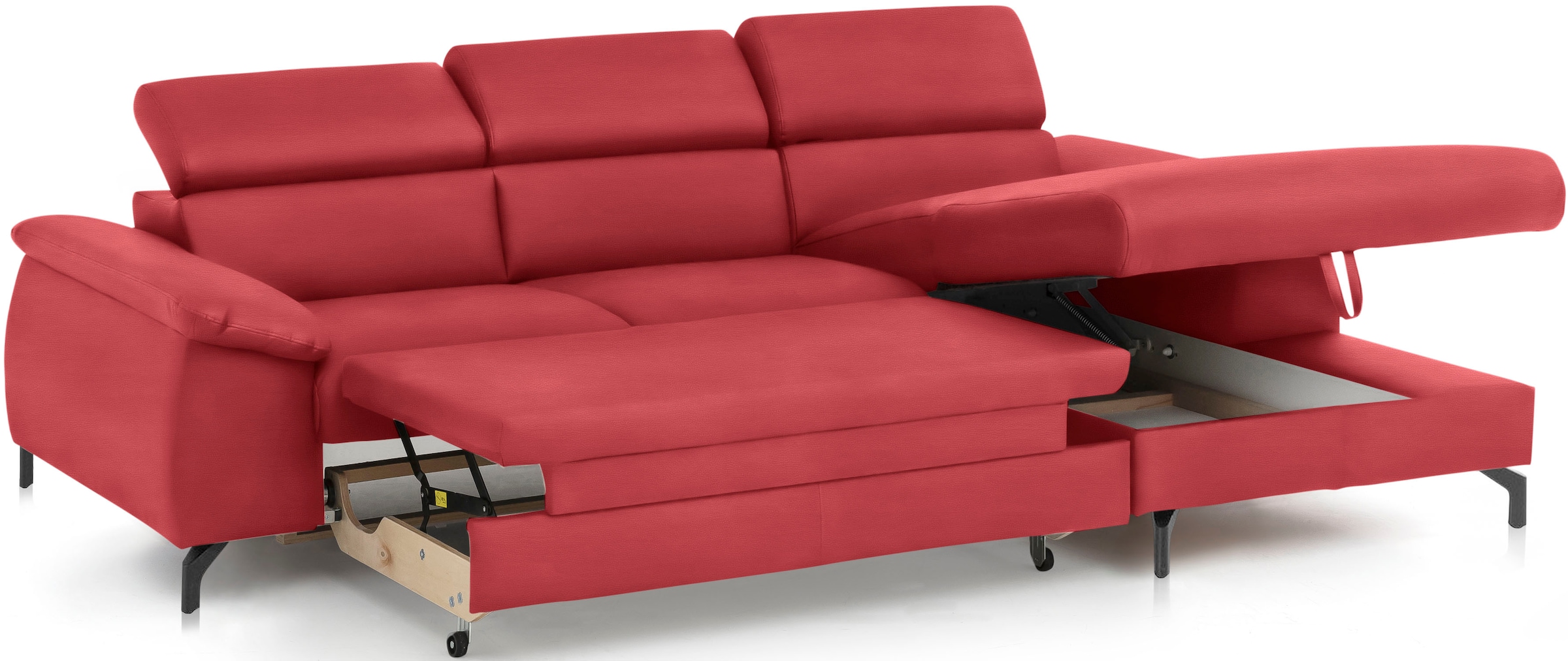 COTTA Ecksofa »Kitty L-Form«, inkl. Kopfteilverstellung, optional mit Bettfunktion u. Bettkasten