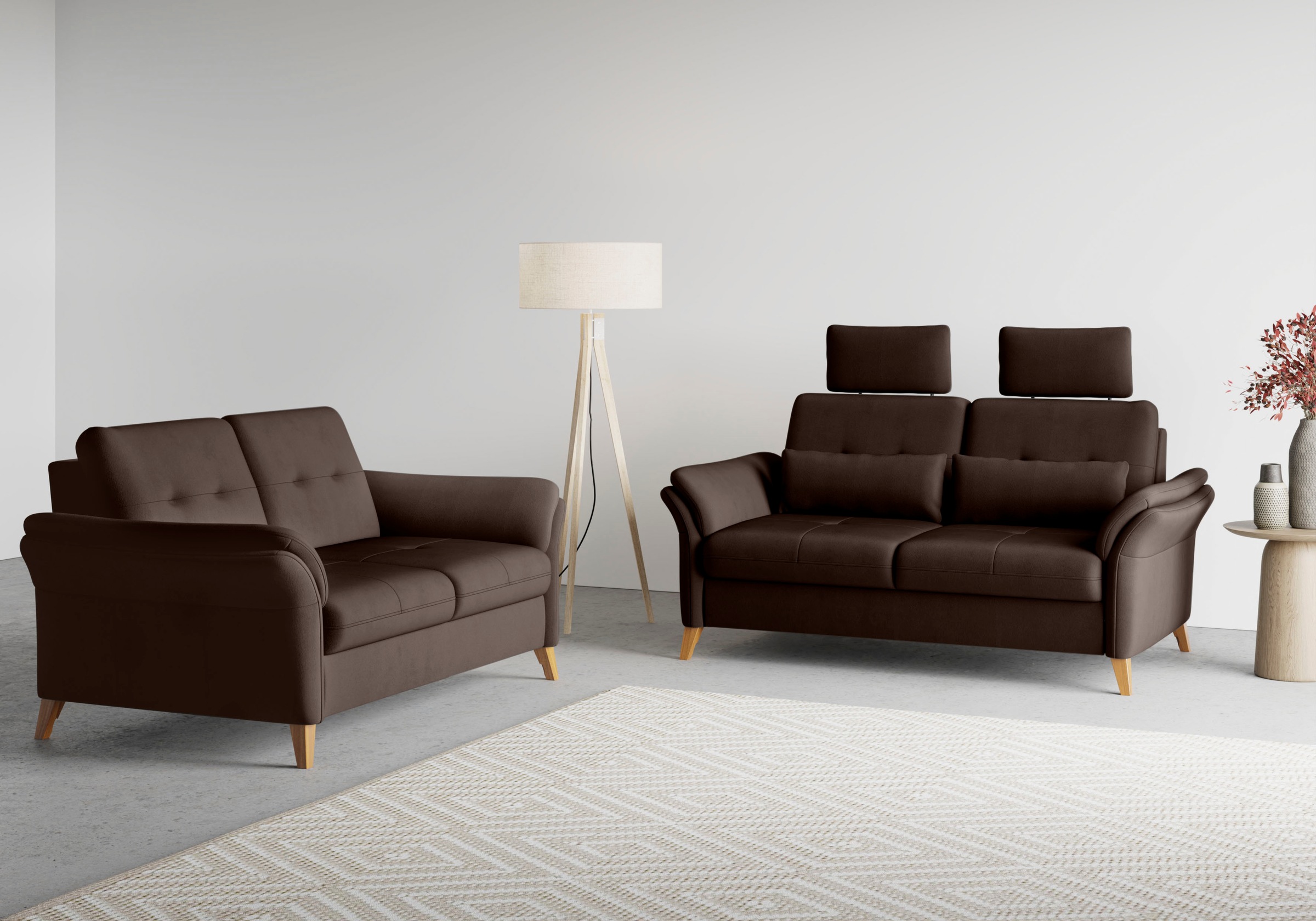 sit&more 2-Sitzer »Göteborg«, inklusive Sitztiefenverstellung und Federkern