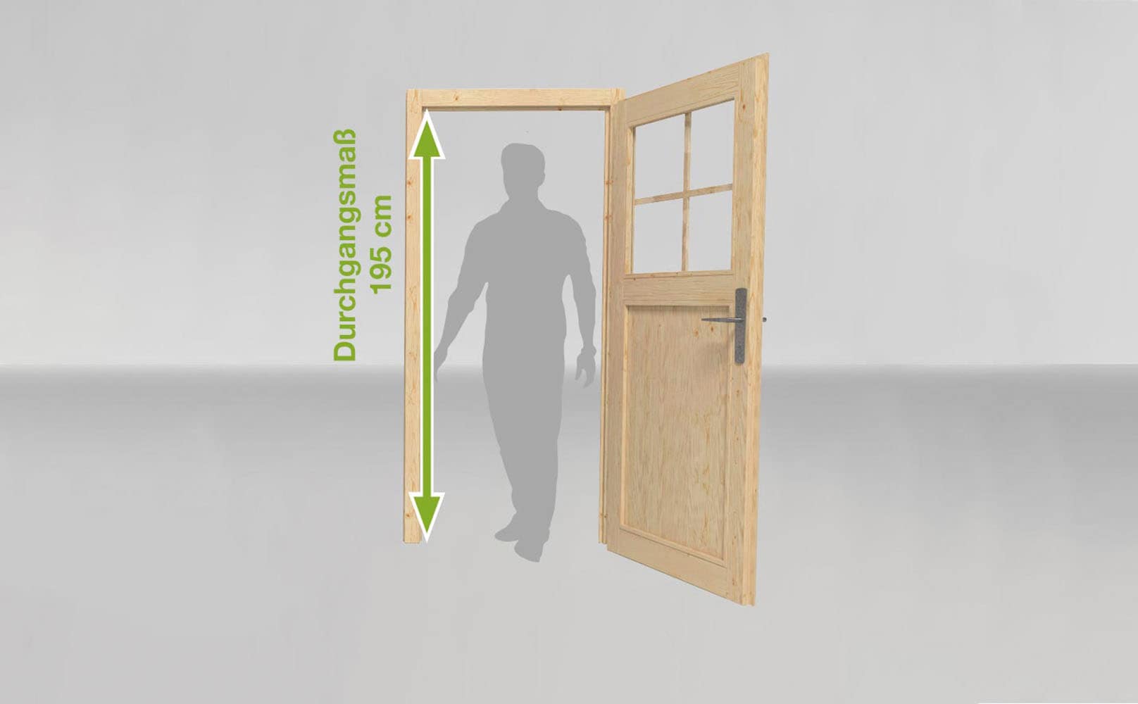 weka Gartenhaus »Designhaus 213 Plus«, (Set), mit Anbaudach und Rückwand