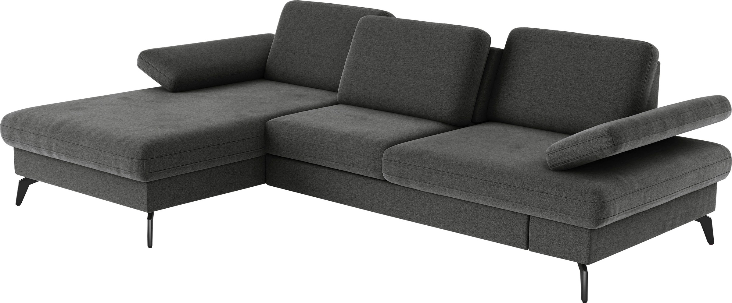 sit&more Ecksofa »Morris L-Form, inkl. Sitztiefenverstellung«, wahlweise mit Armteilverstellung, Bettfunktion & Bettkasten