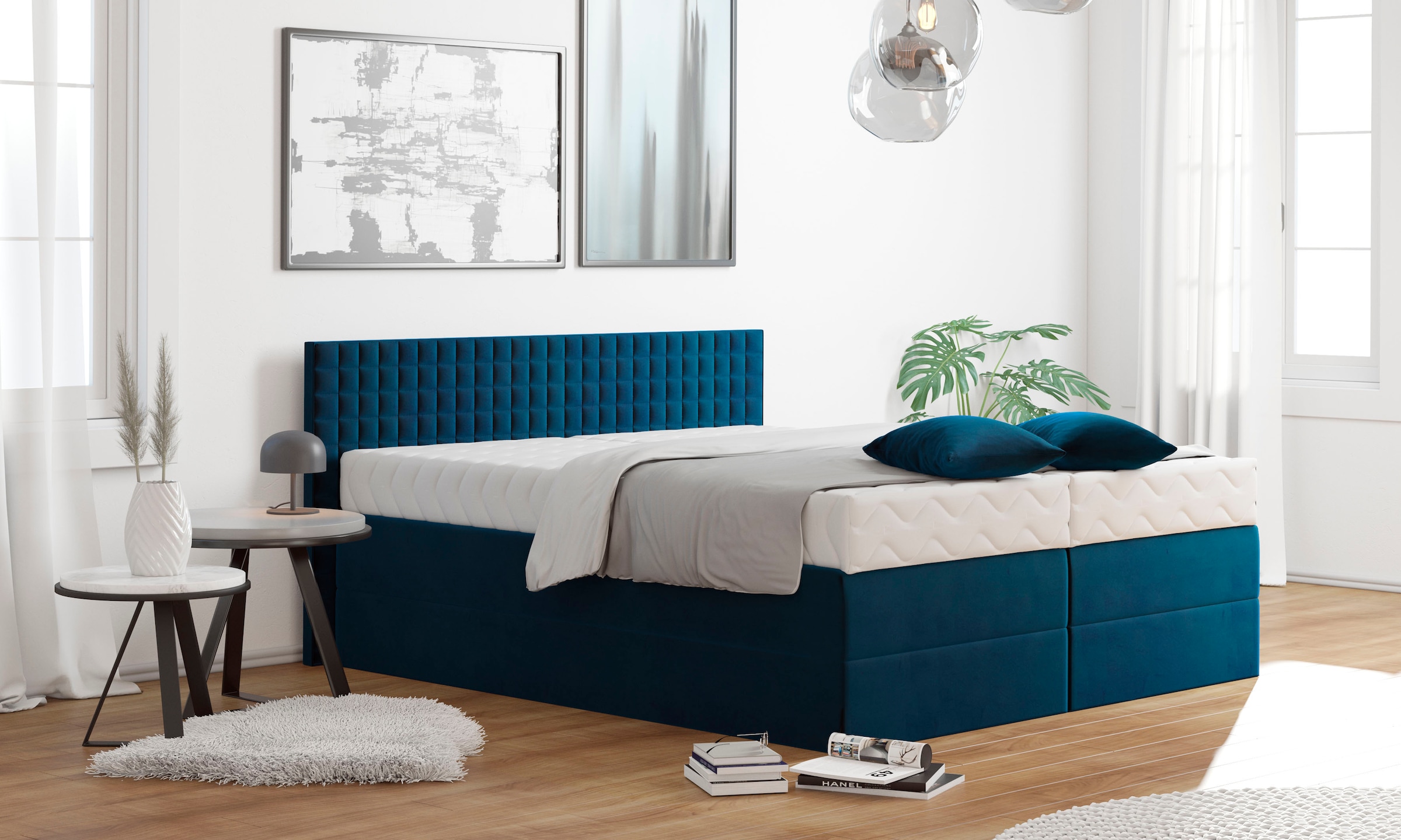 Westfalia Schlafkomfort Boxspringbett, mit Zierkissen, wahlweise mit Topper günstig online kaufen