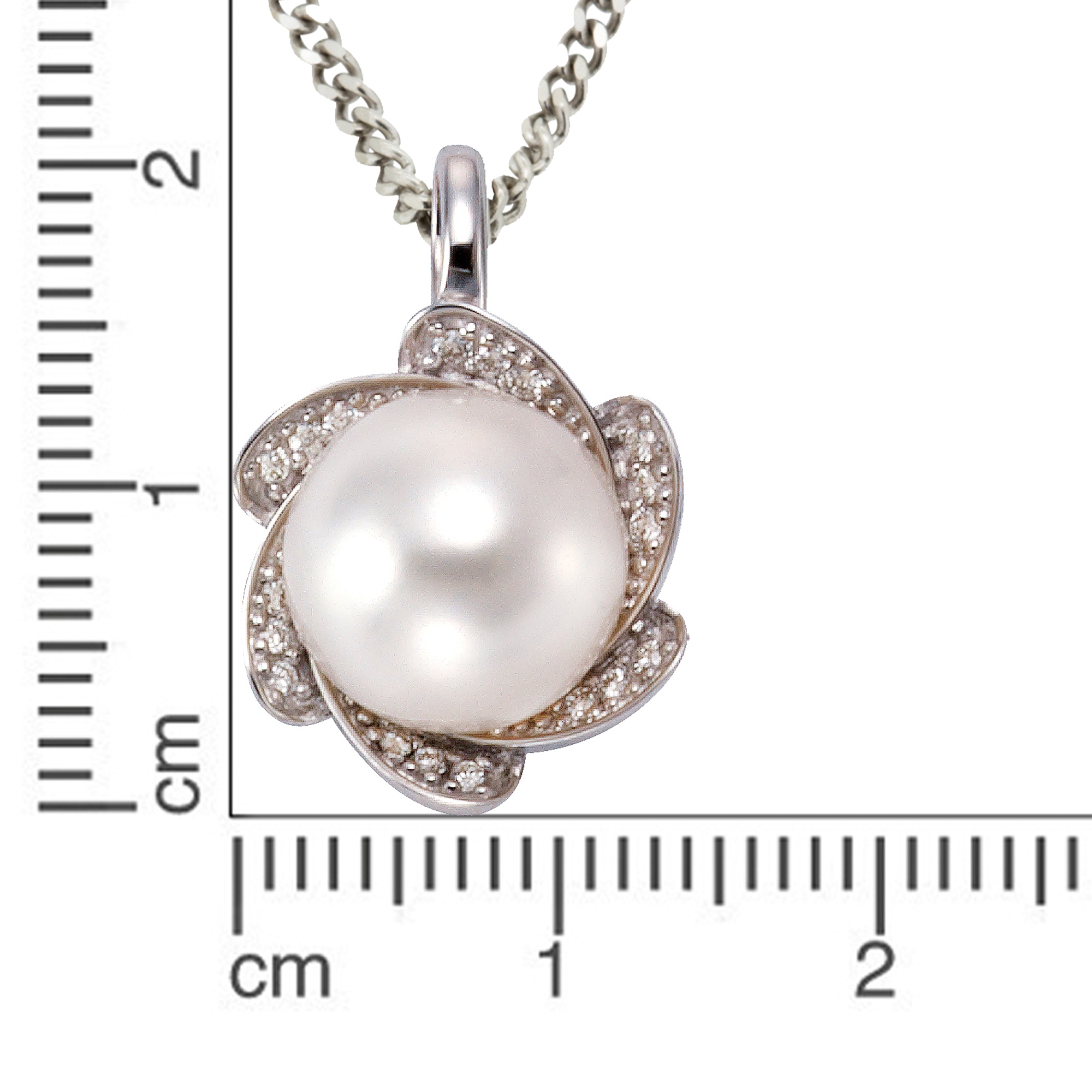 Orolino Kette mit Anhänger »585/- Weißgold Perle Brillanten«