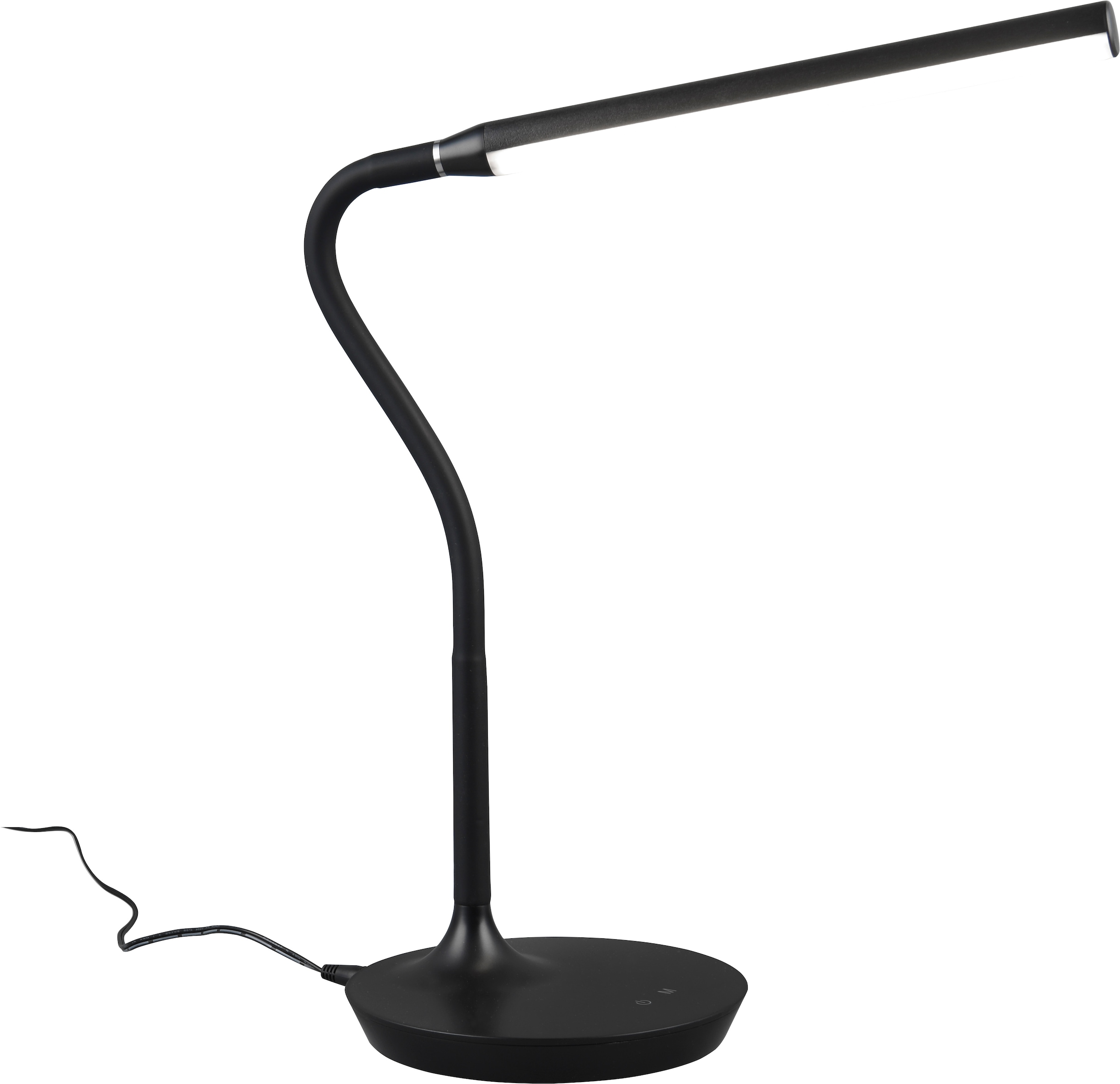 REALITY Leuchten LED Schreibtischlampe »TORO, LED Tischeuchte mit Flexarm, Höhe 38cm Tiefe 35cm 5W 700 Lumen« LED-Board 1 Stk. Farbwechsler | warmweiß - kaltweiß Touch Dimmer und Lichtfarbe in Stufen wählbar 3000-4000-5000K