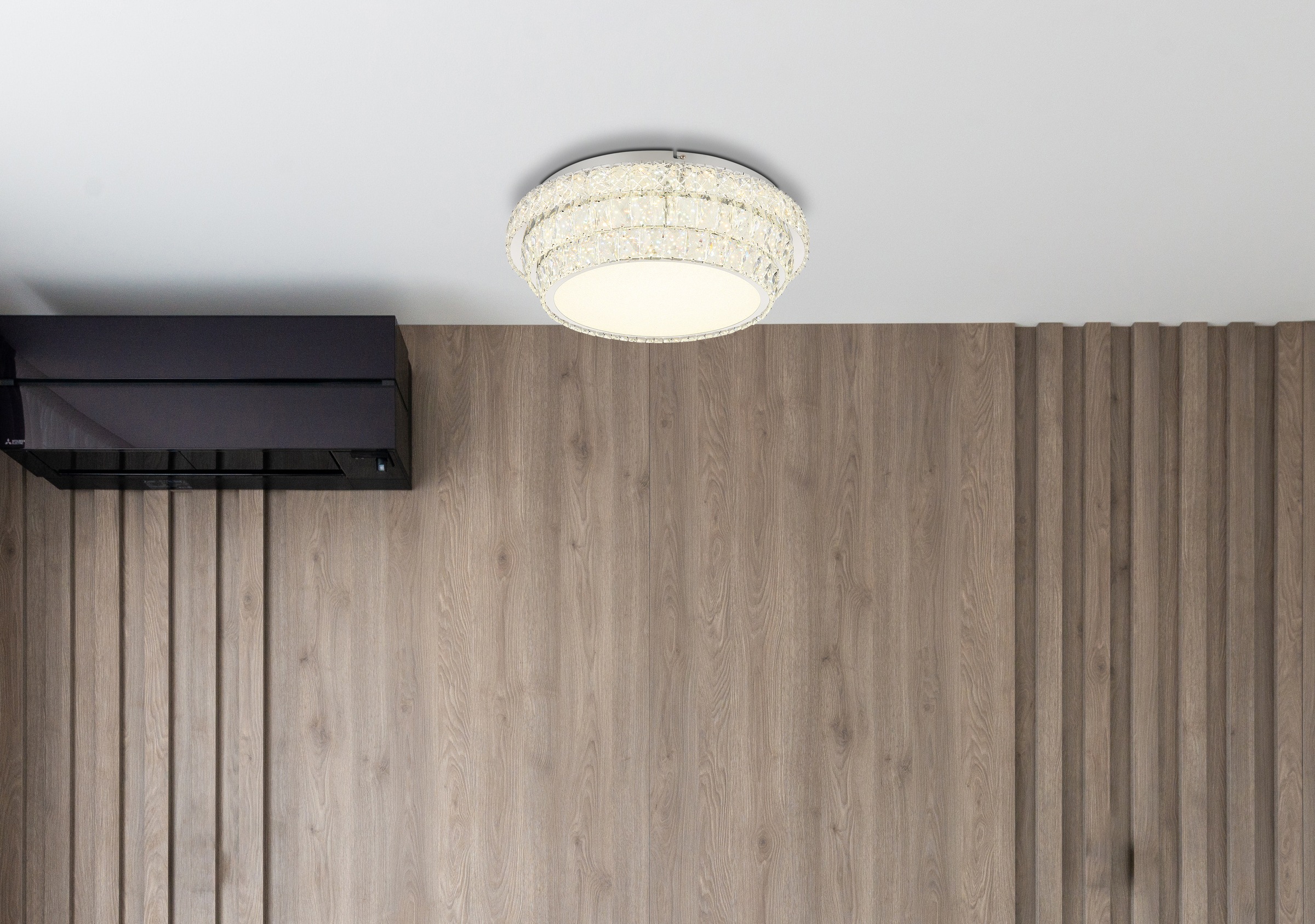 GLOBO LIGHTING LED Deckenleuchte »KLARA« LED-Modul Deckenlampe/Kristalle/Na günstig online kaufen
