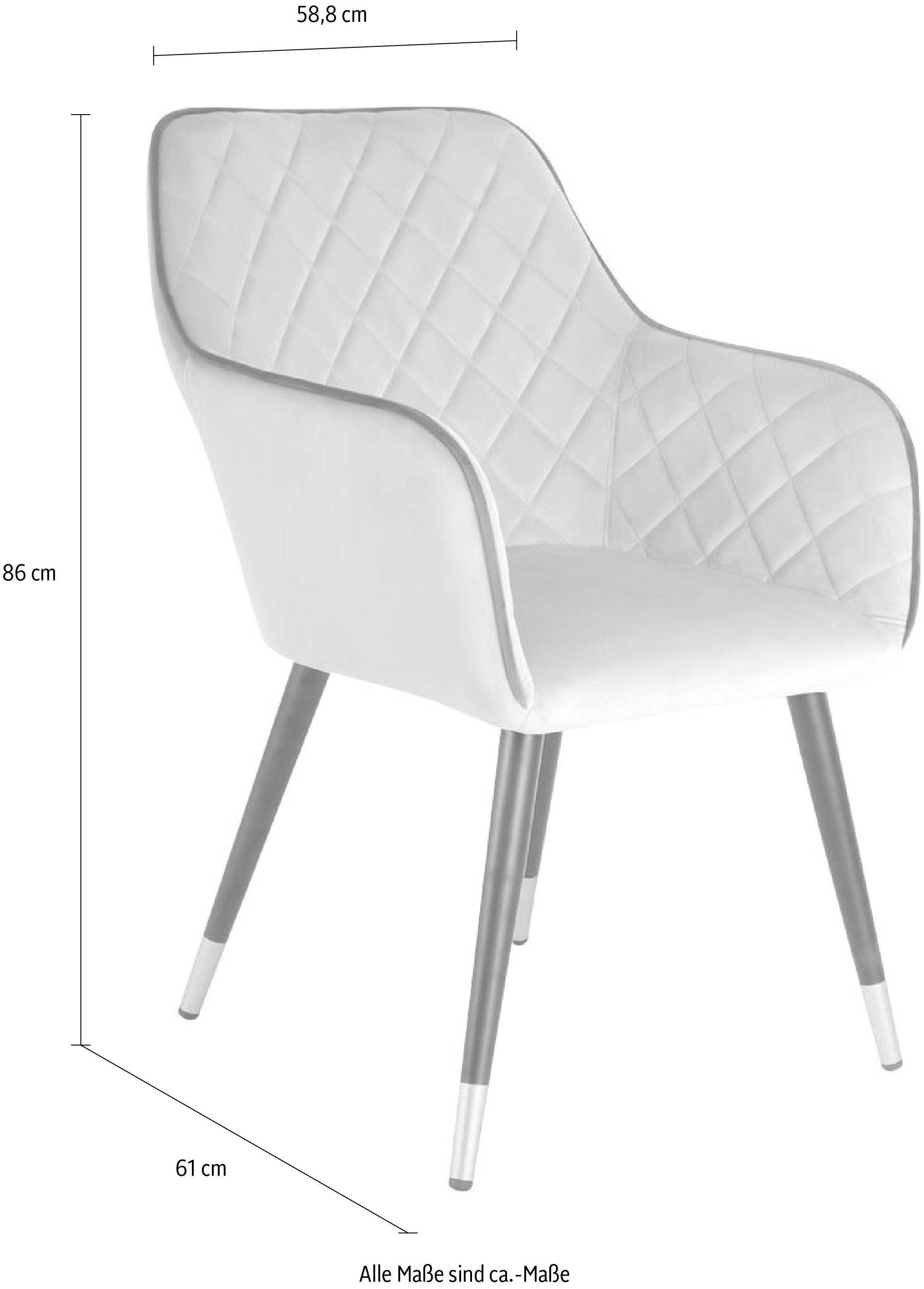 Kayoom Stuhl »Amino 525, stilvoller Design-Stuhl,samtweicher Bezug aus Velvet-Stoff«, 1 St., samtweicher Bezug, elegant, glamourös, elegante Optik