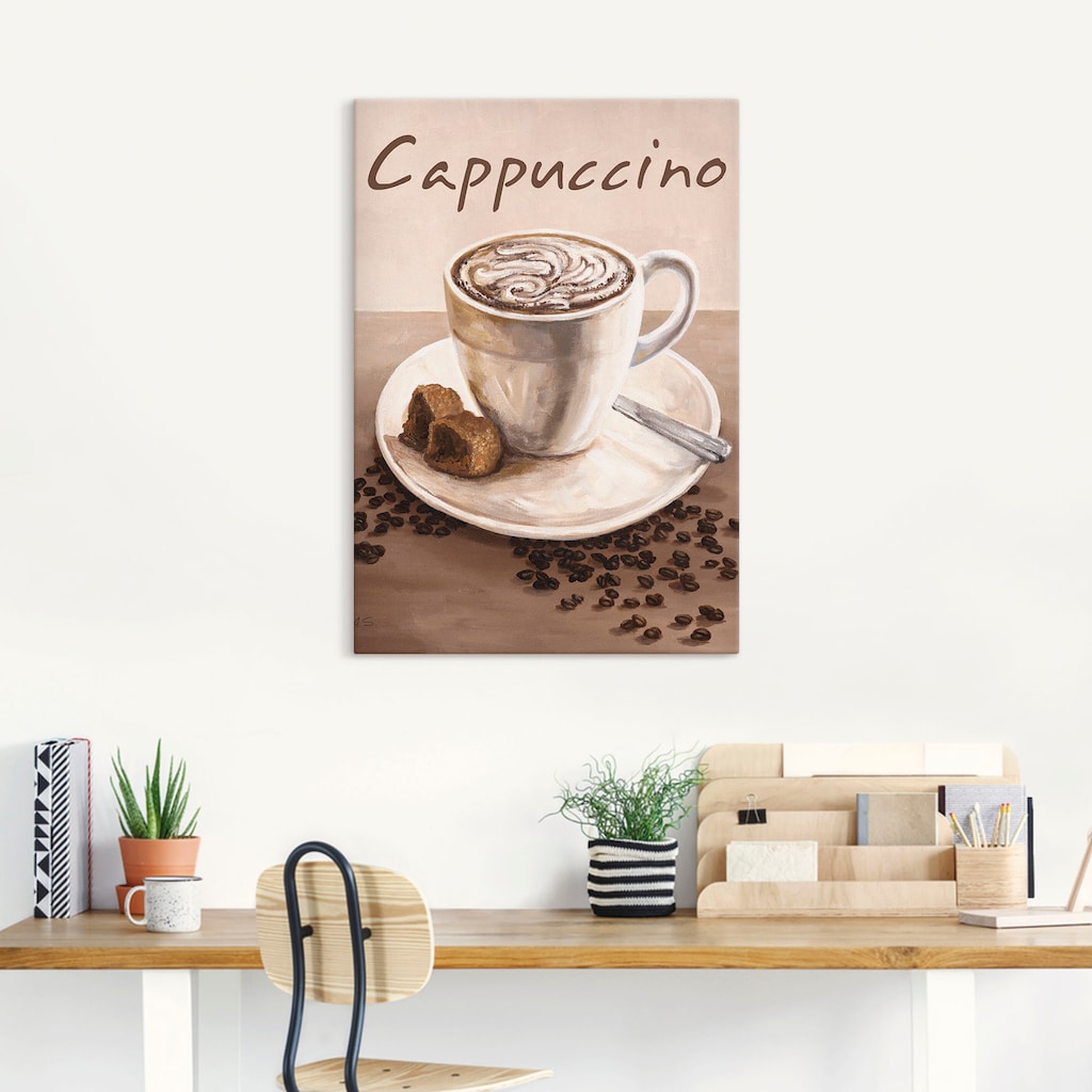 Artland Wandbild »Cappuccino - Kaffee«, Kaffee Bilder, (1 St.)