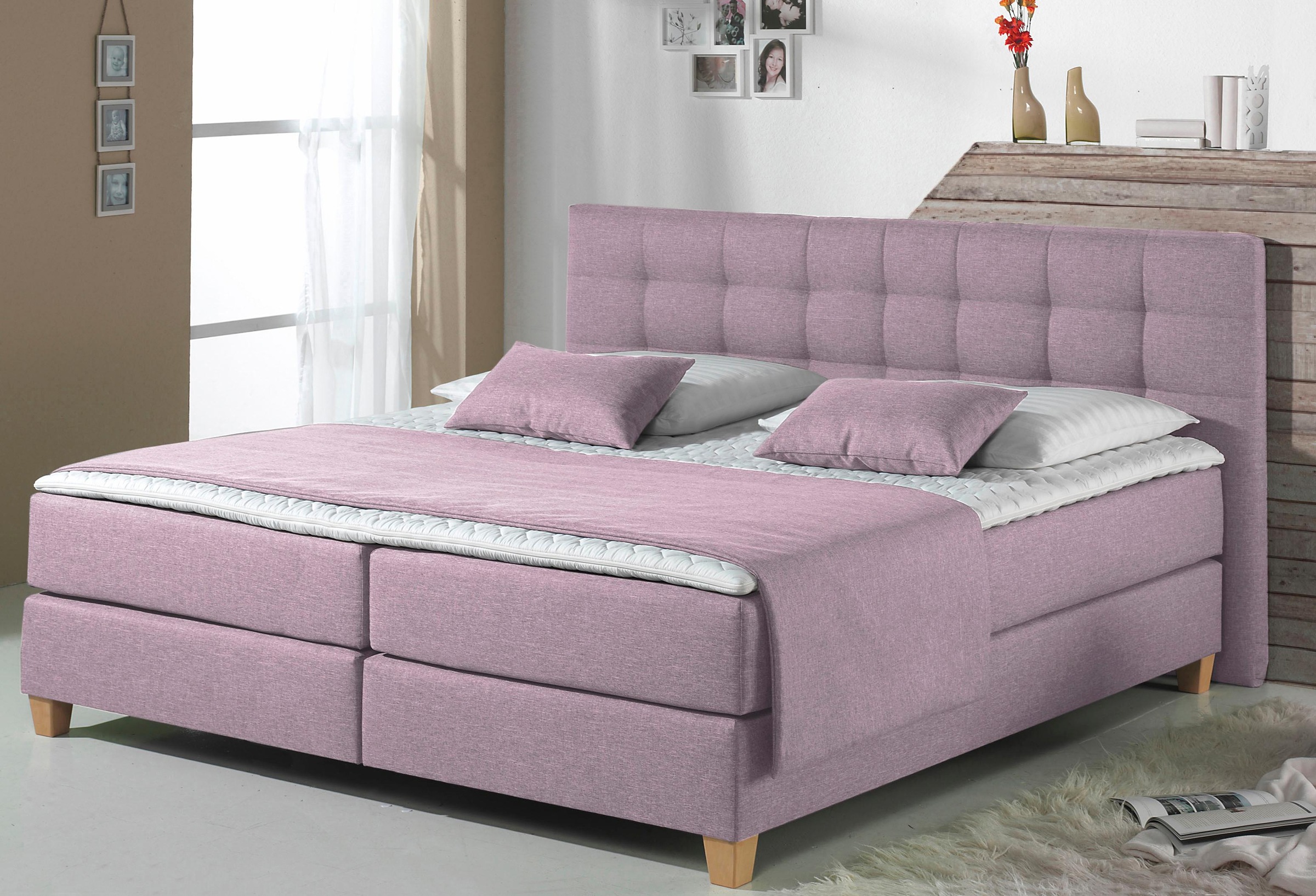 8. Bild von Home affaire Boxspringbett »Moulay«, inkl. Topper, in Überlänge 220 cm, 3 Härtegrade, auch in H4