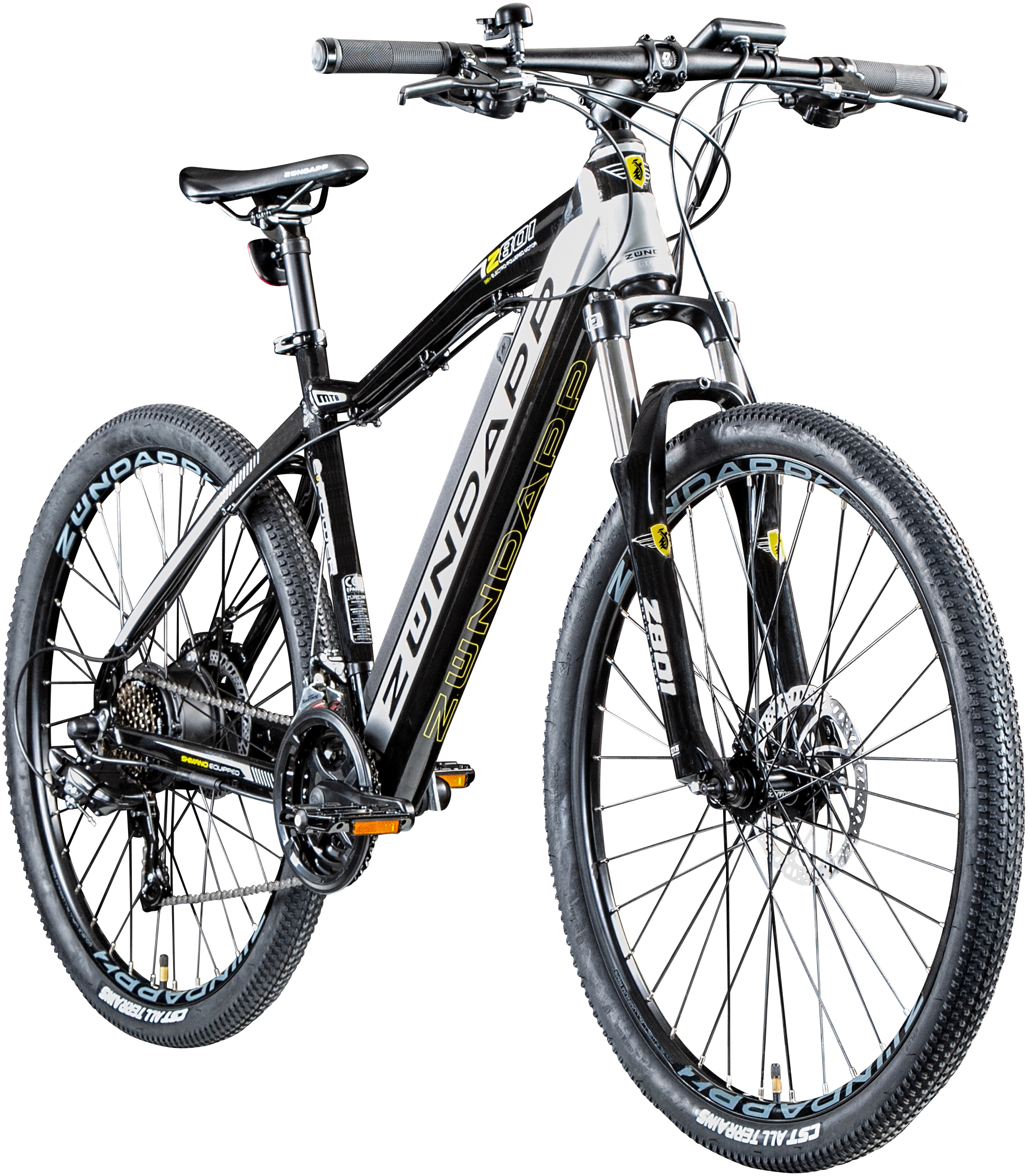 Zündapp E-Bike »Z801«, 21 Gang, Shimano, Tourney RD-TY300, Heckmotor 250 W, Pedelec, Elektrofahrrad für Damen u. Herren, MTB