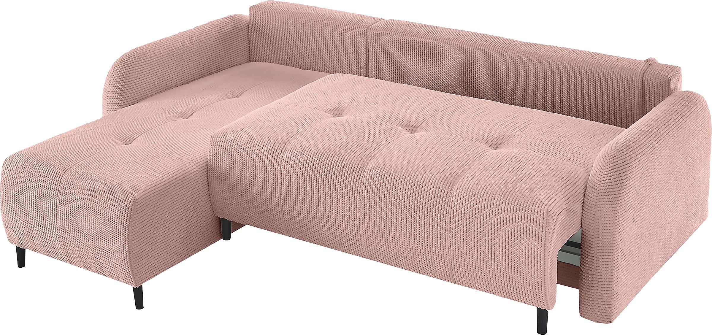 Leonique Ecksofa »BLAISE«, mit Bett-Funktion (Liegefläche 140/200 cm), Zier- und Rückenkissen