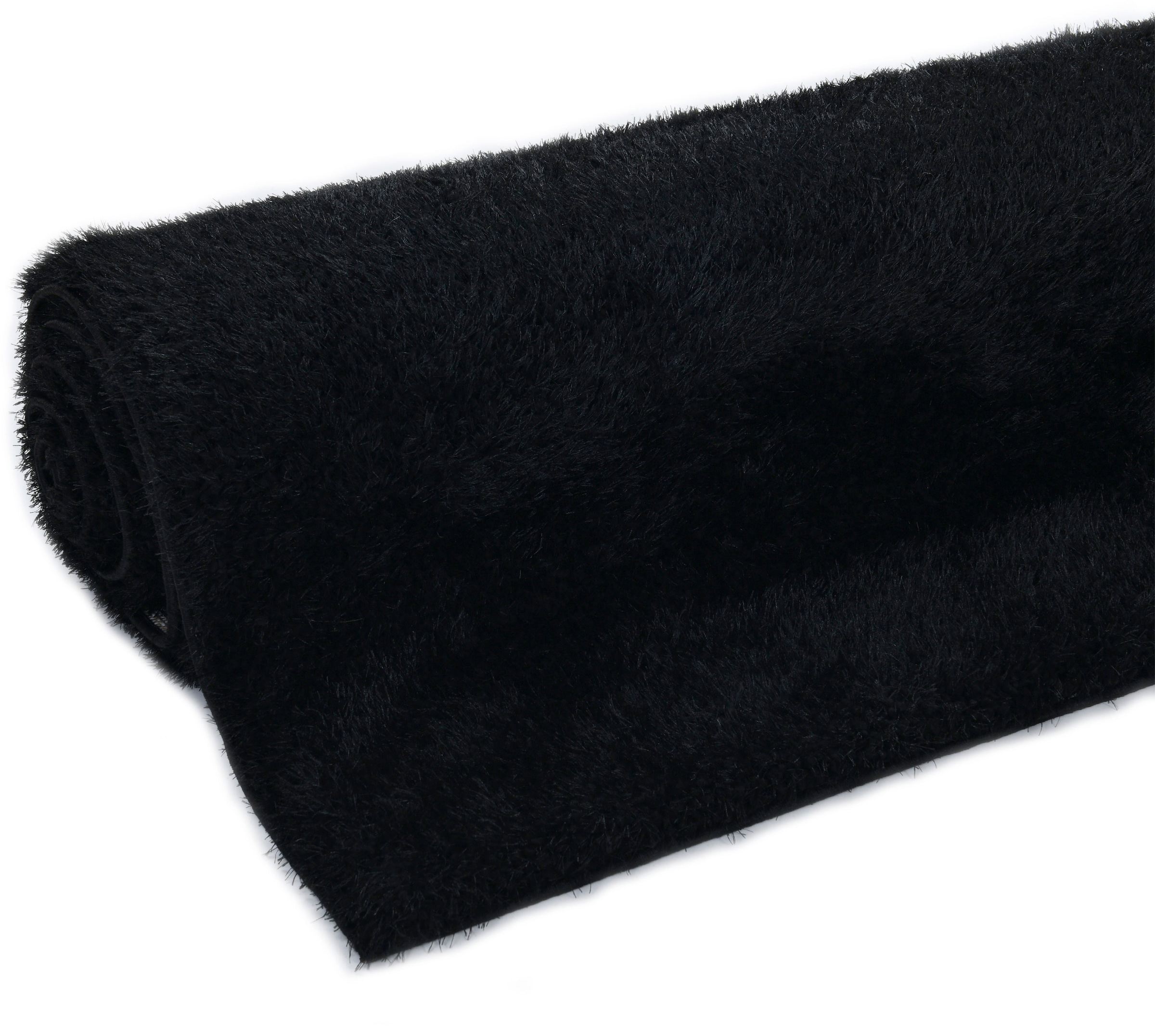 Home affaire Hochflor-Teppich »Malin«, rechteckig, Shaggy in Uni-Farben, einfarbig, leicht glänzend, besonders weich