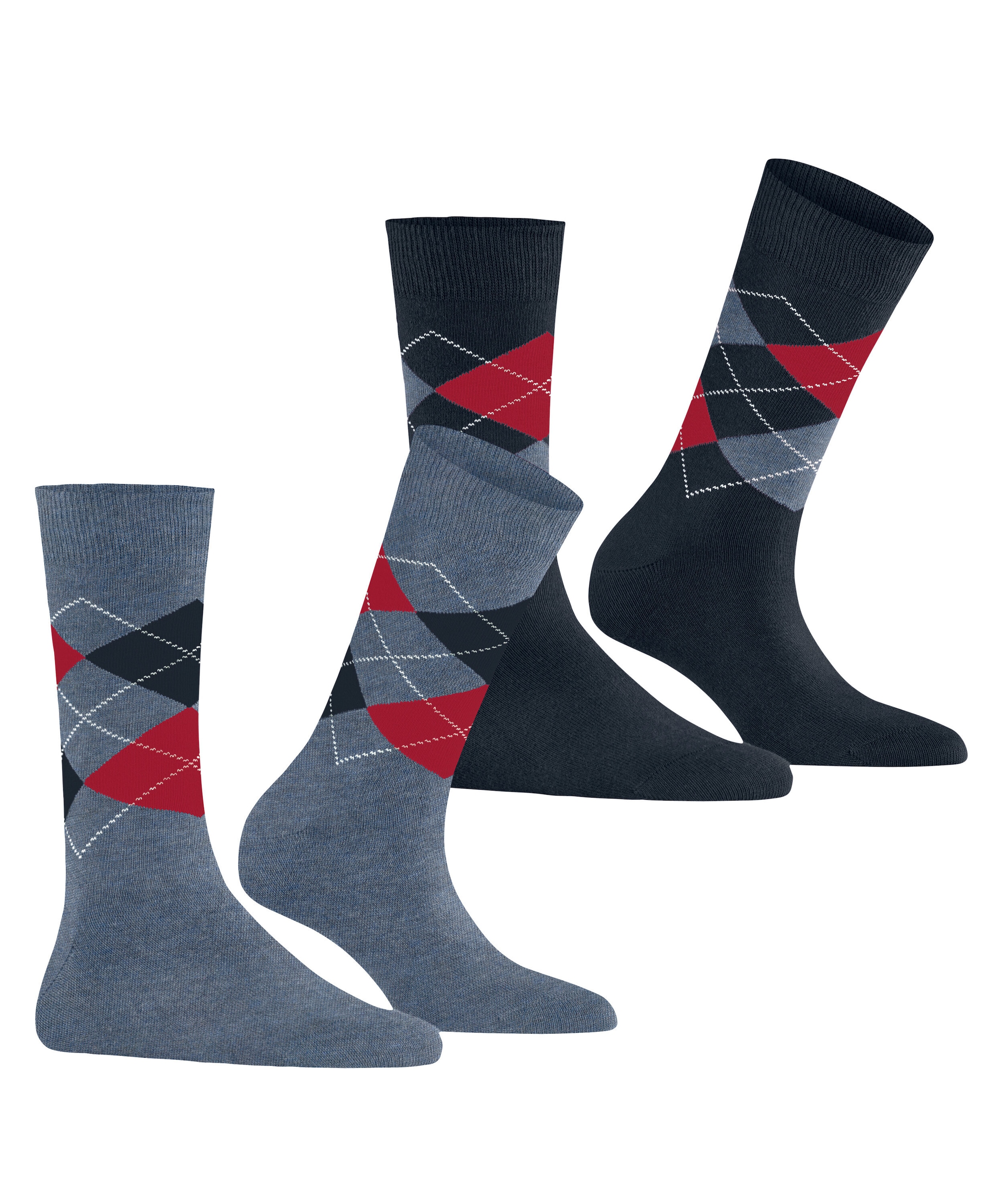 Burlington Socken »Everyday Argyle« 3er Pack,  atmungsaktiv