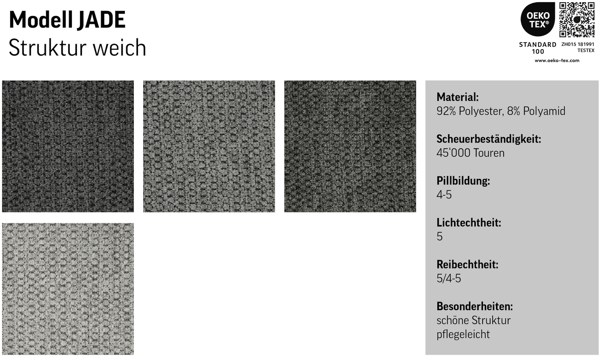 COTTA Ecksofa »Jade - L Form, Sitzbreite 201 cm« inkl. Kopfteilverstellung und Nierenkissen, PUR-Schaumpolsterung