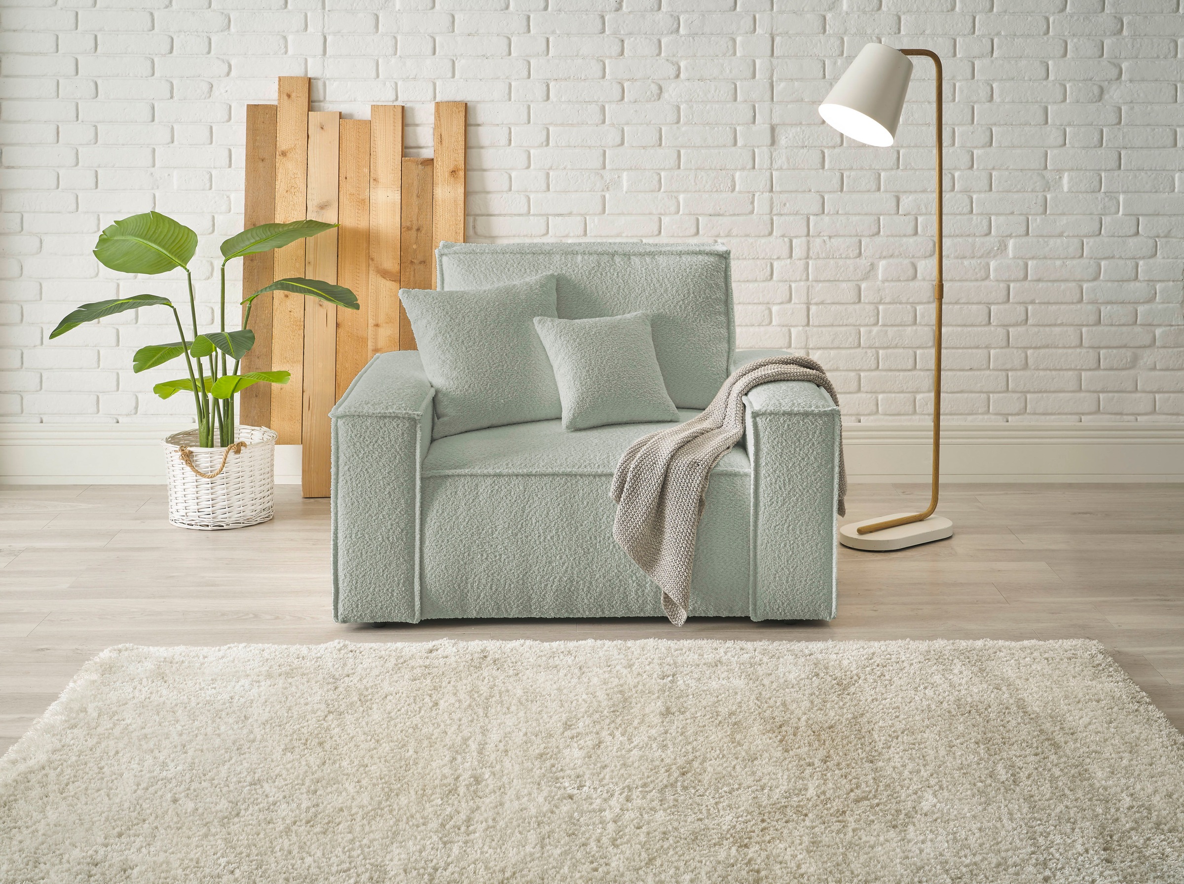 andas Loveseat »FINNLEY, XXL-Sessel, Lesesessel, trendige Stoffe, inkl. Zie günstig online kaufen