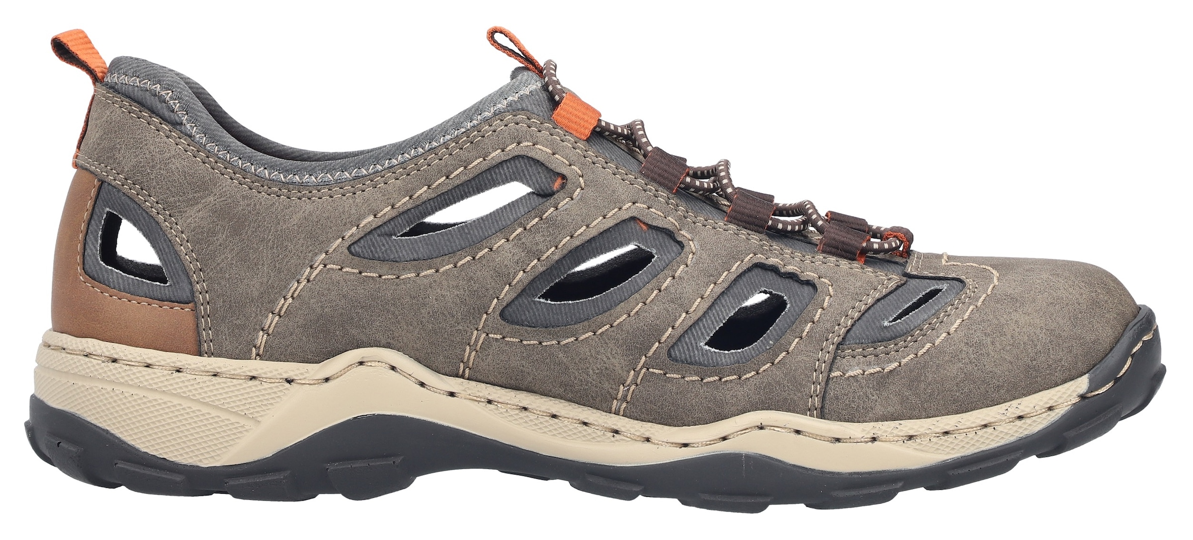 Rieker Slipper  Trekking Schuh, Sandale, Sommerschuh mit praktischem Gummizug