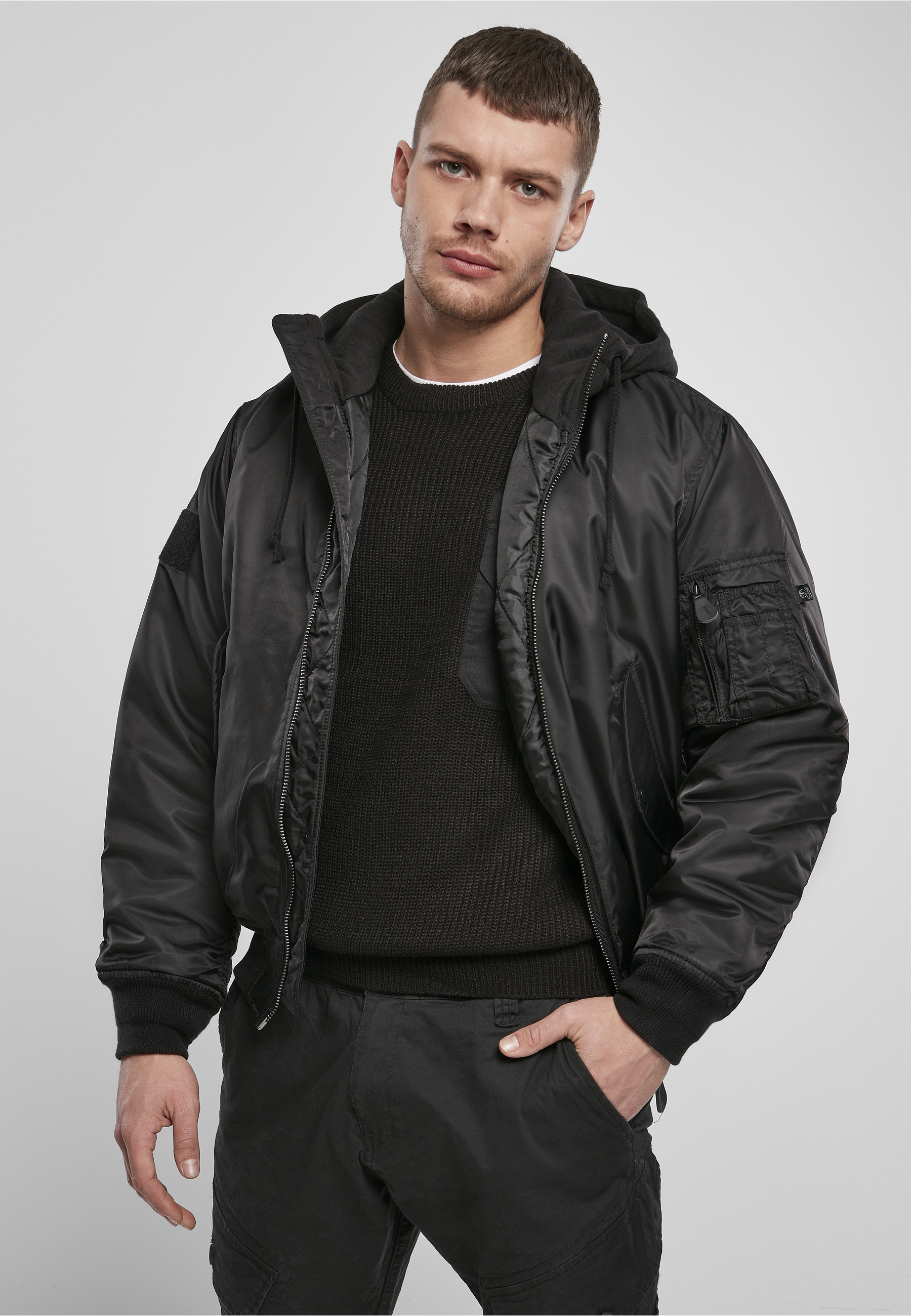 Brandit Anorak »Brandit Herren Hooded MA1 Bomber Jacket« 1 Stk. tlg. mit Kapuze