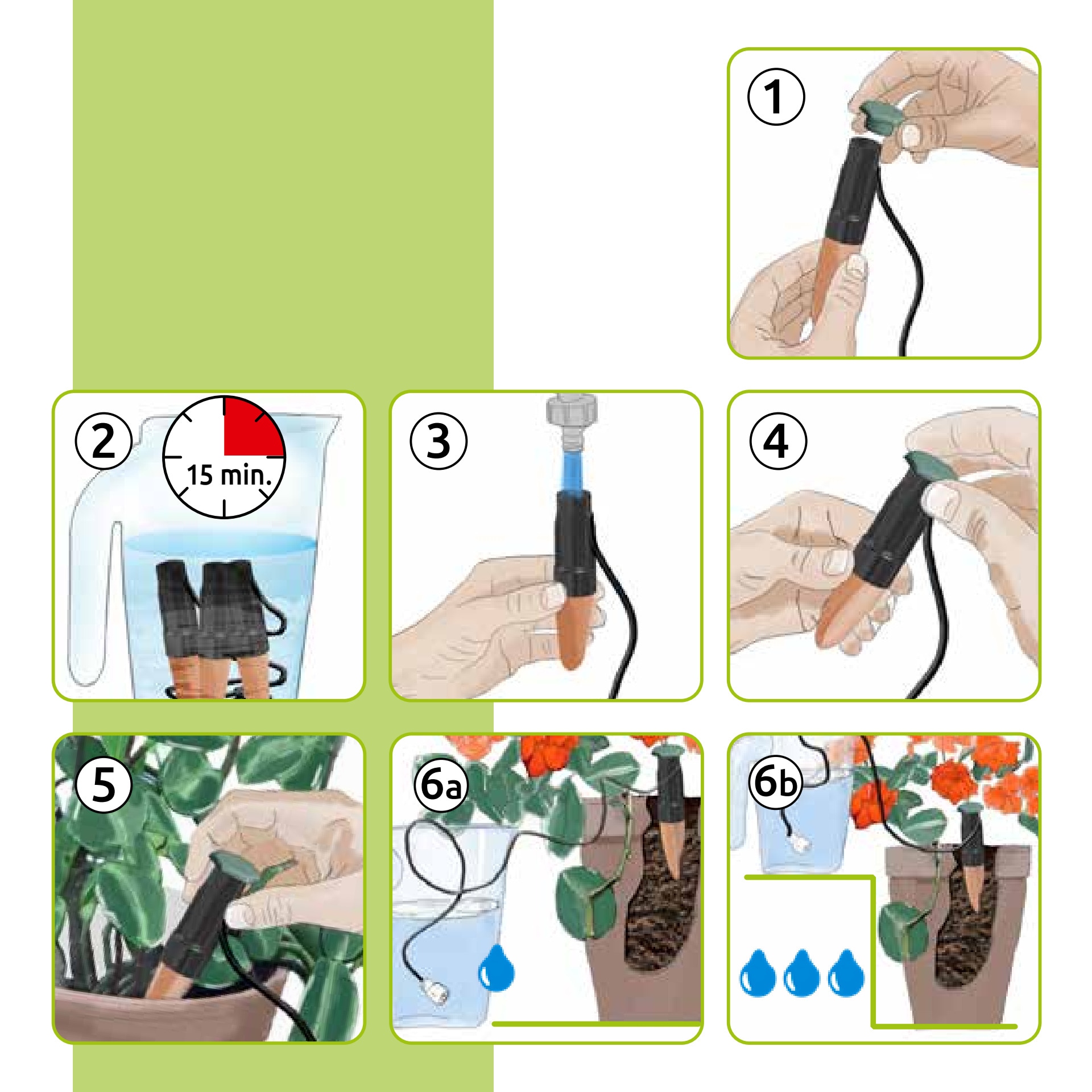 Windhager Bewässerungssystem »automatischer Wasserspender für Zimmerpflanzen 3 Stk.« (Packung, 3 Stk. tlg.)  Flaschenadapter Bewässerung, Abgabemenge ca. 75-110 ml/Tag, 3 x 11 cm