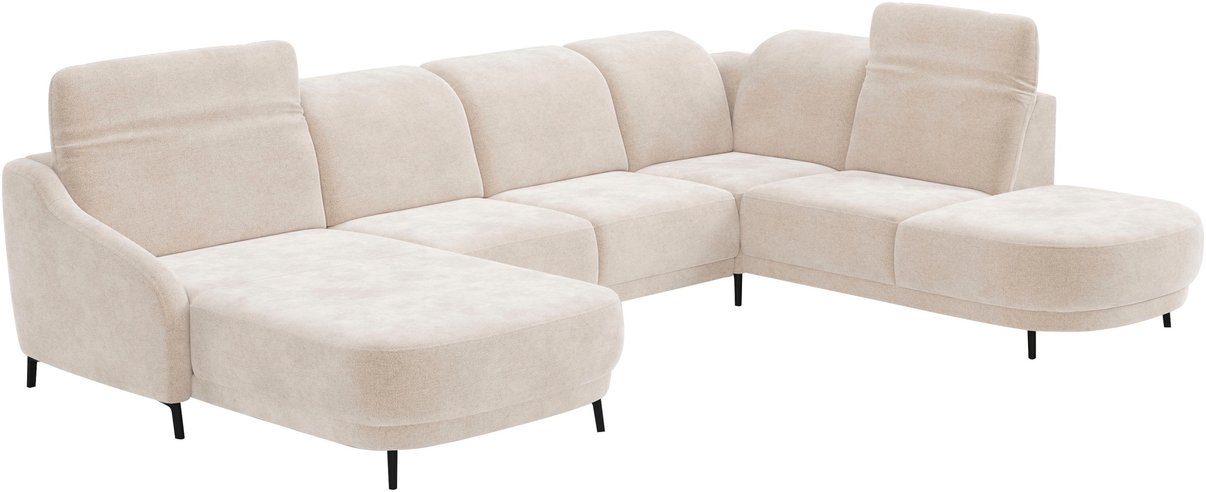 sit&more Wohnlandschaft »Blues U-Form«, inkl. Kopfteilverstellung, wahlweise mit Klapptisch und USB