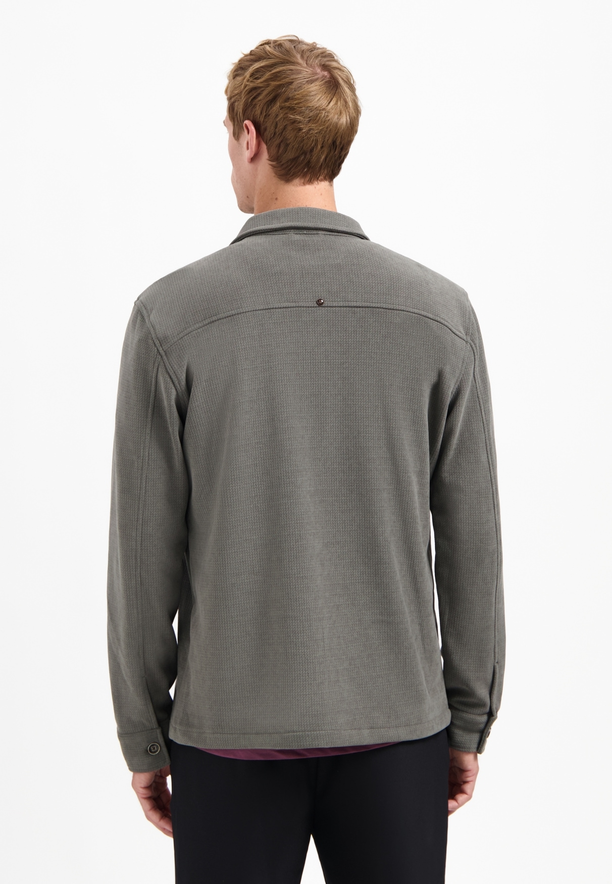 NO EXCESS Langarmhemd »No Excess Overshirt mit Knopfleiste«