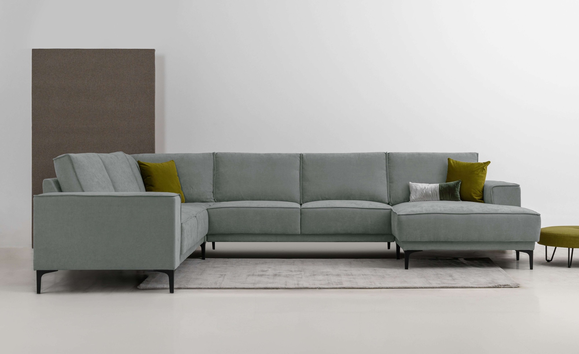 Places of Style Wohnlandschaft »XXL Sofa Oland, Struktur, Flachgewebe, Luxu günstig online kaufen