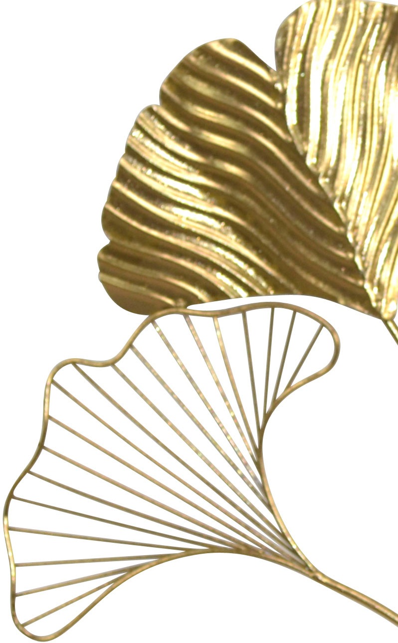 HOFMANN LIVING AND MORE Wanddekoobjekt »Wanddekoration« Ginkgo-Blätter gold günstig online kaufen