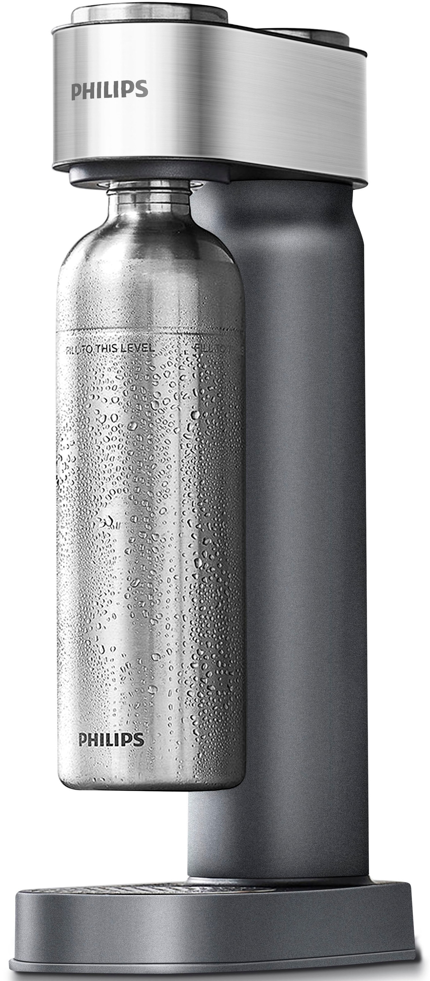 Philips Wassersprudler »Metal«, & CO2-Zylinder, 1L Edelstahl-Flasche