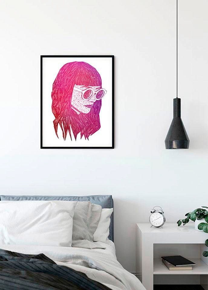 Komar Bild »Grid Pink«, Porträts, (1 St.), Wandbild zur Dekoration - ohne Rahmen