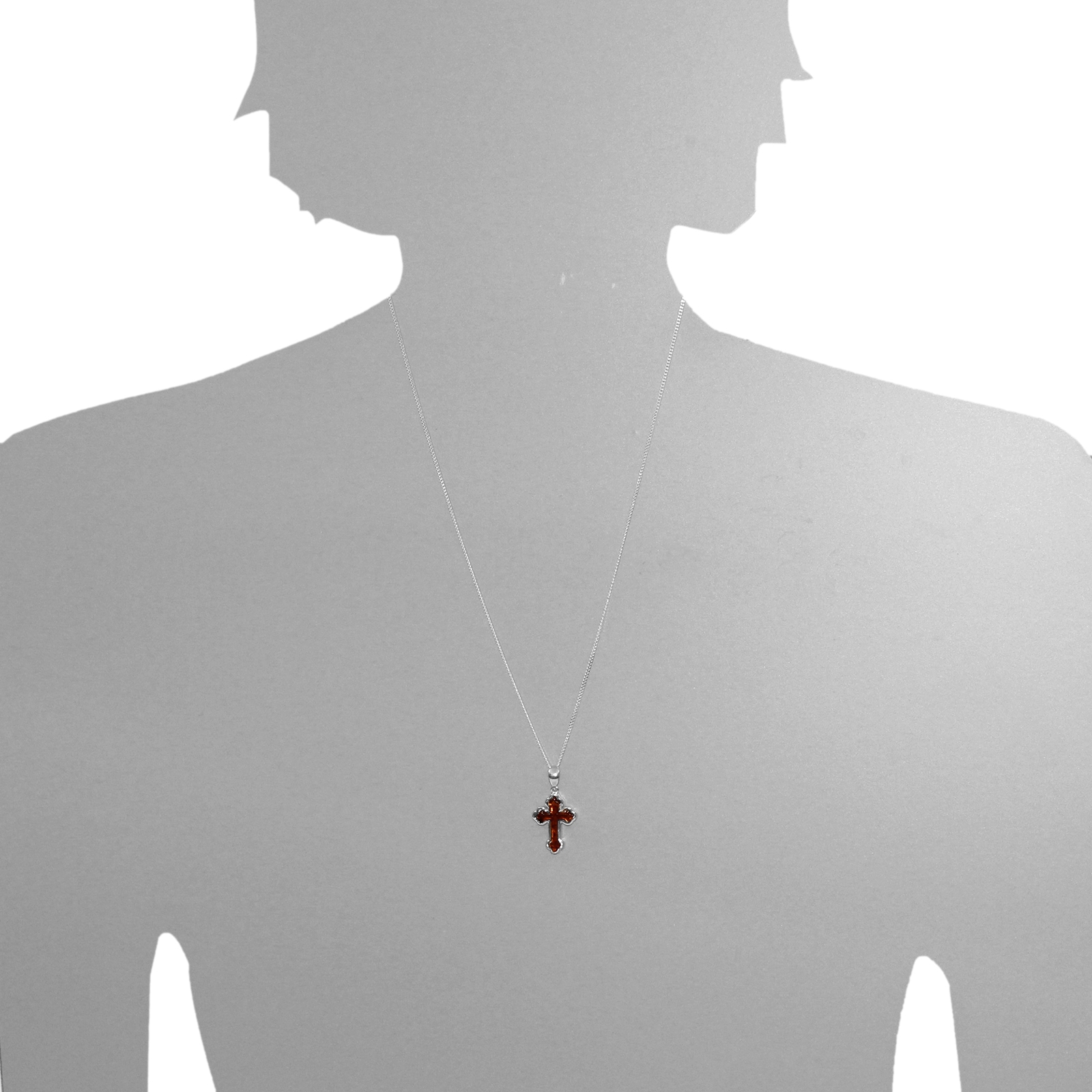 OSTSEE-SCHMUCK Kette mit Anhänger »Ostsee-Schmuck Kette mit Anhänger Kreuz 20x15 mm«