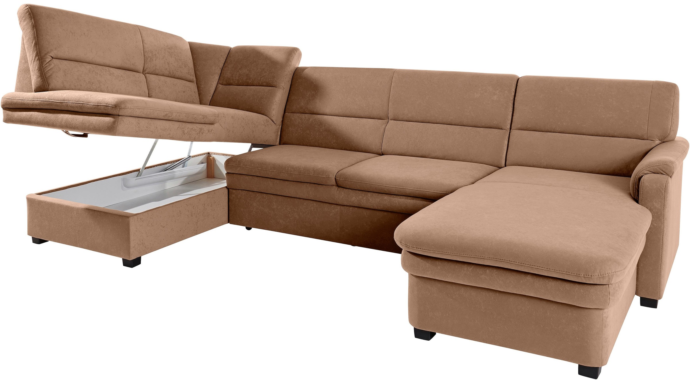 sit&more Wohnlandschaft »Pisa U-Form«, mit Federkern, wahlweise mit Bettfunktion