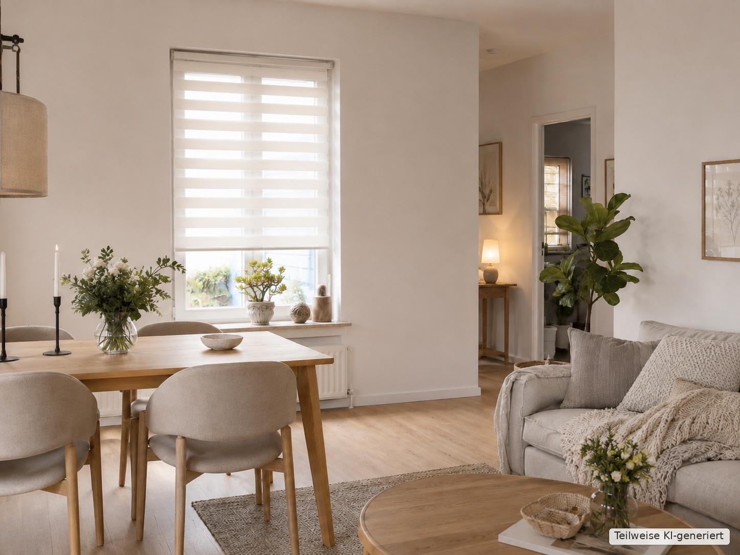 indeko Doppelrollo »Simply-Fix Doppelrollo« verdunkelnd freihängend Verdunklung, Lichtfilterung, Sichtschutz, UV-Schutz