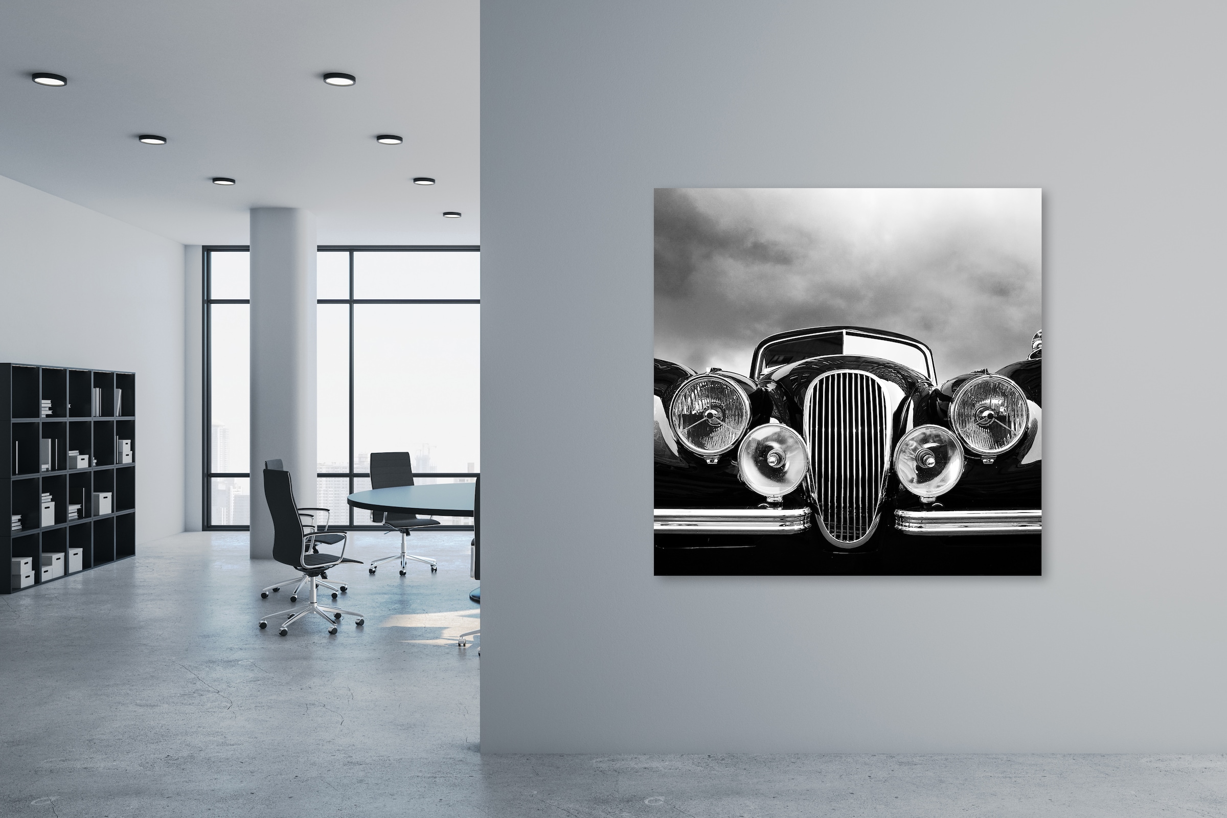queence Leinwandbild »Sir« Auto   Autos   Schwarz-Weiß 1 Stk. tlg. mit sehr günstig online kaufen