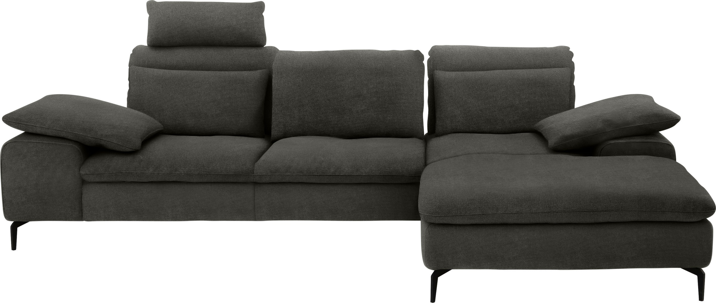 W.SCHILLIG Ecksofa »valentinoo, Designsofa, bequem, elegant und zeitlos, L-Form«, (Set), inklusive Hocker, mit Sitztiefenverstellung, Breite 299 cm