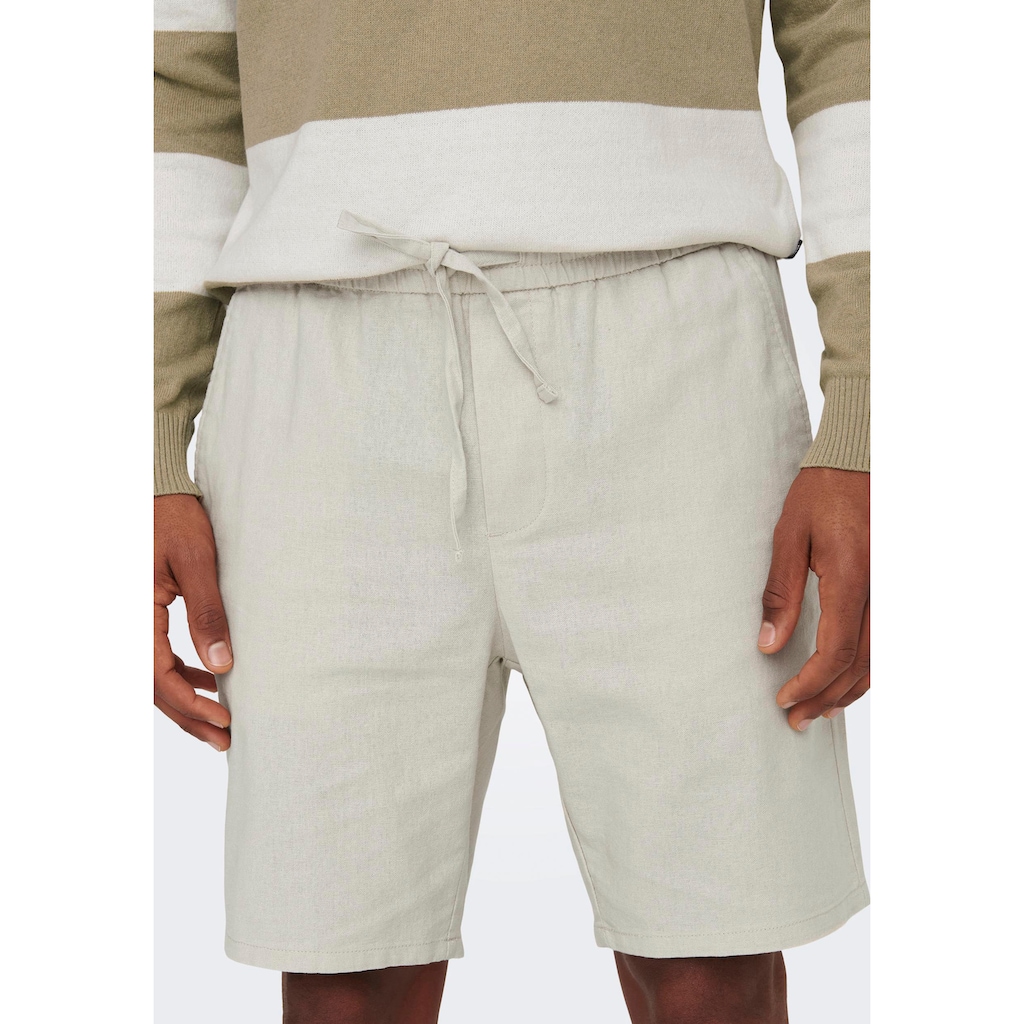 ONLY & SONS Shorts »ONSLINUS 0007 COT LIN SHORTS NOOS«
