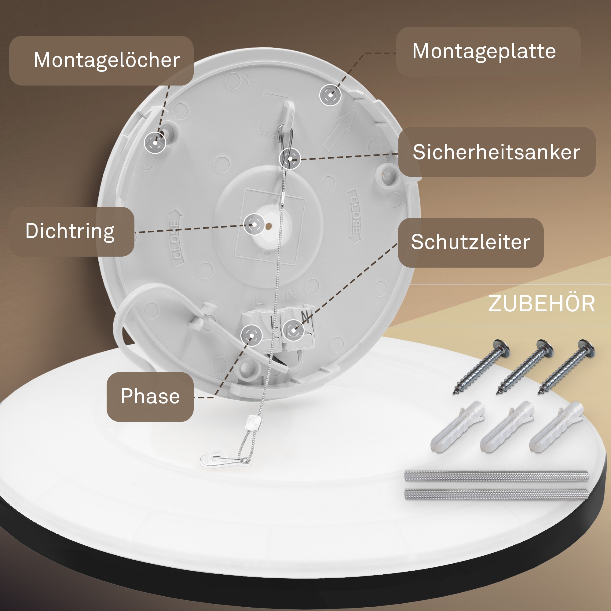 B.K.Licht LED Panel »SHALLOW« LED-Board 1 Stk. Neutralweiß 29x3 cm, Badlampe, Badezimmer, Küche, Wohnzimmer