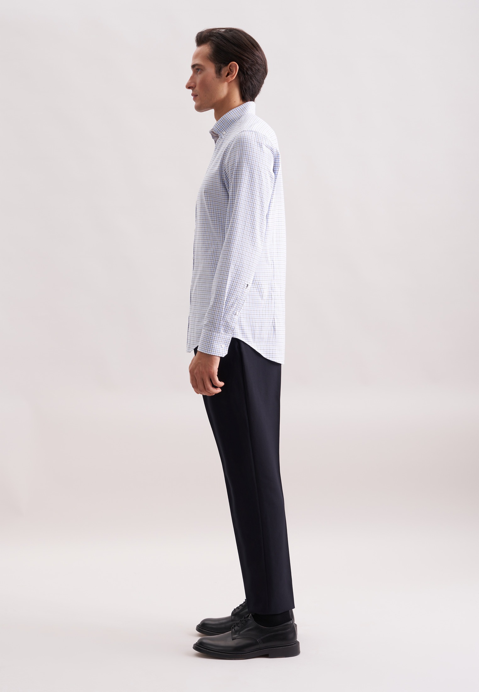 seidensticker Flanellhemd »Schwarze Rose« Slim 1/1 Button-Down-Kragen Karo