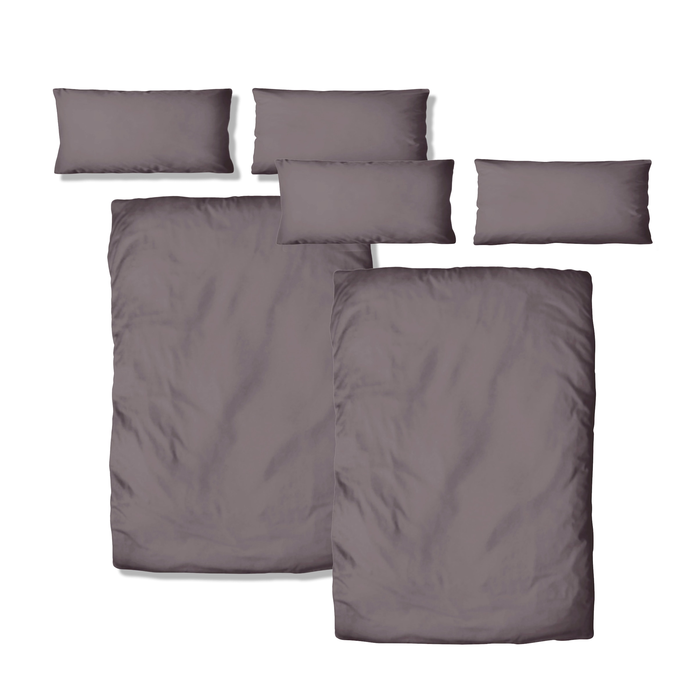 OTTO products Bettwäsche »Neele, GOTS zertifizierte Bettwäsche, in der Qualität Renforcé, atmungsaktiv, Flächengewicht 115 g/m², hergestellt aus 100% Bio-Baumwolle, Bett- und Kopfkissenbezug mit Reißverschluss, in uni Design«, (2 tlg.)