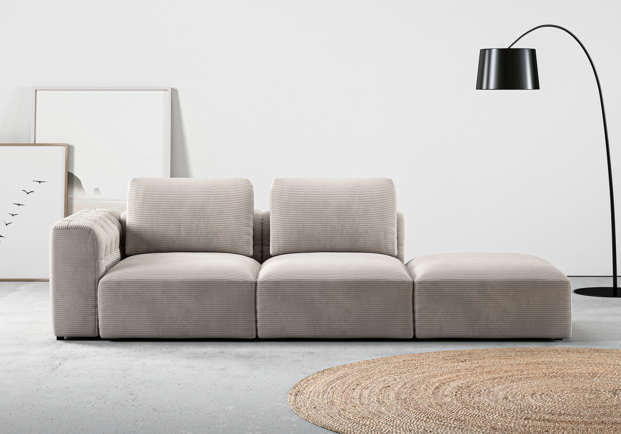 Home affaire Chaiselongue »Cushid« Modul-Sofa, bestehend aus 2-Sitzer und H günstig online kaufen