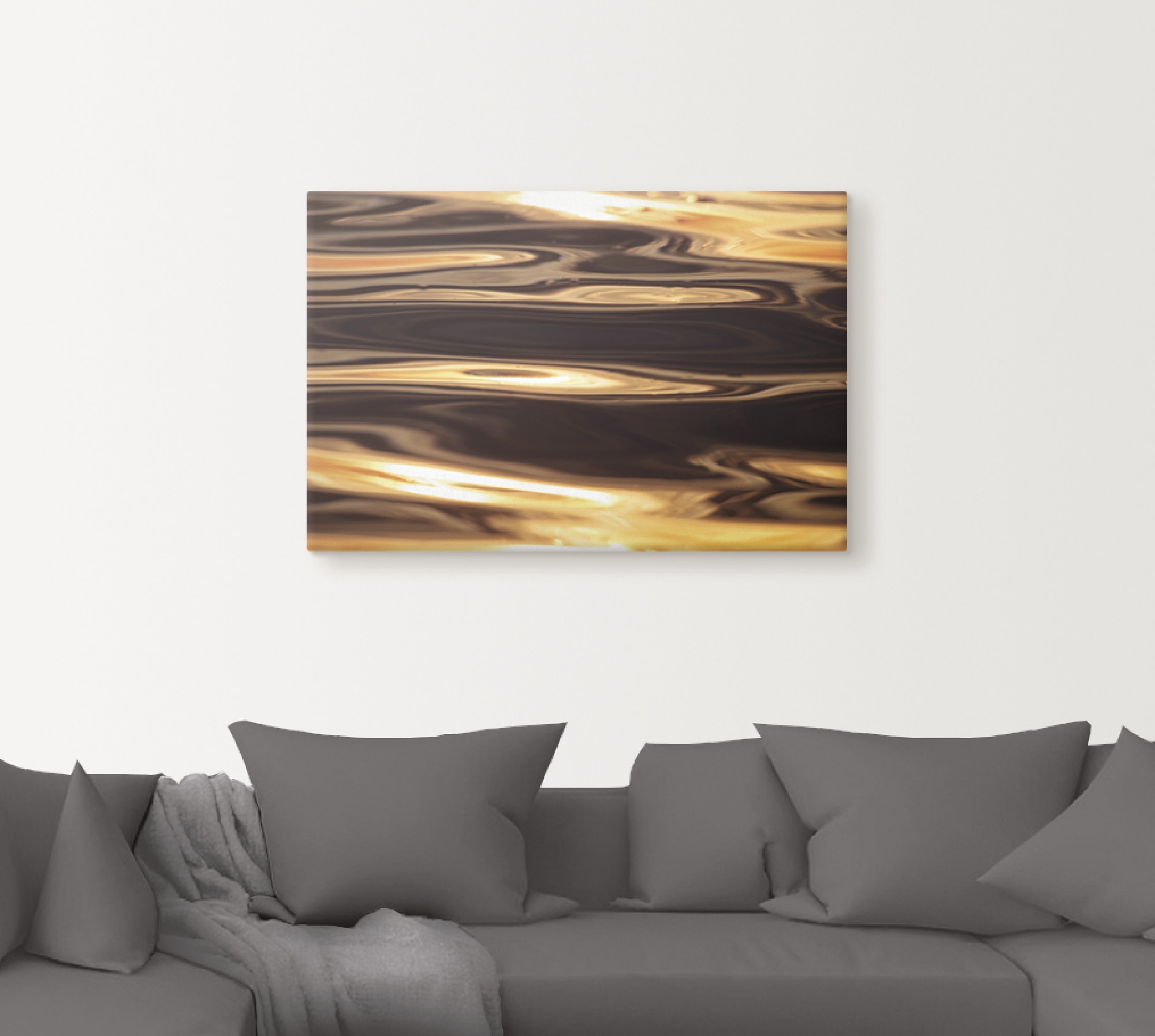 Artland Wandbild »Goldenes Wasser des Meeres«, Gewässer, (1 St.), als Alubi günstig online kaufen