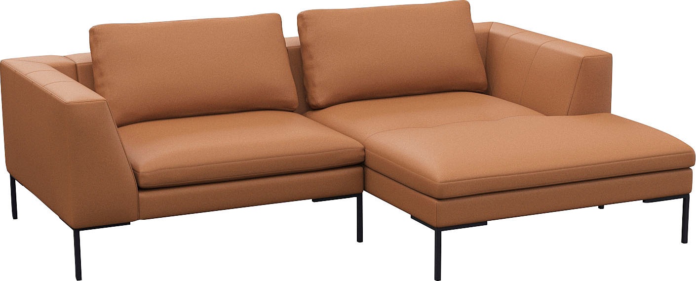 FLEXLUX Ecksofa »Loano, superbequemer Sitzkomfort durch Kaltschaum im Sitz, günstig online kaufen