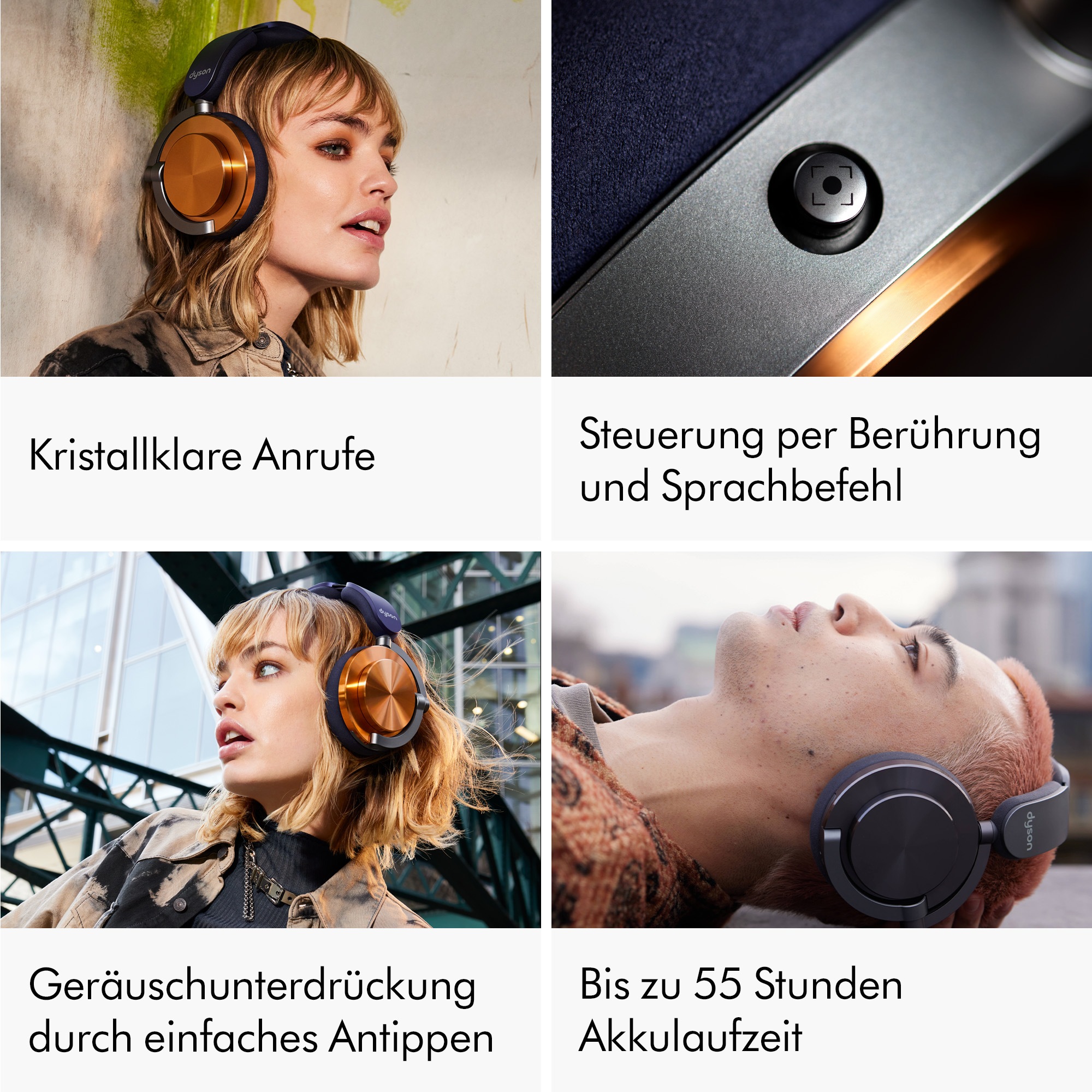 DYSON Over-Ear-Kopfhörer »OnTrac™« Bluetooth Geräuschisolierung | Transparenzmodus Integriertes Mikrofon zum telefonieren und Geräuschunterdrückung