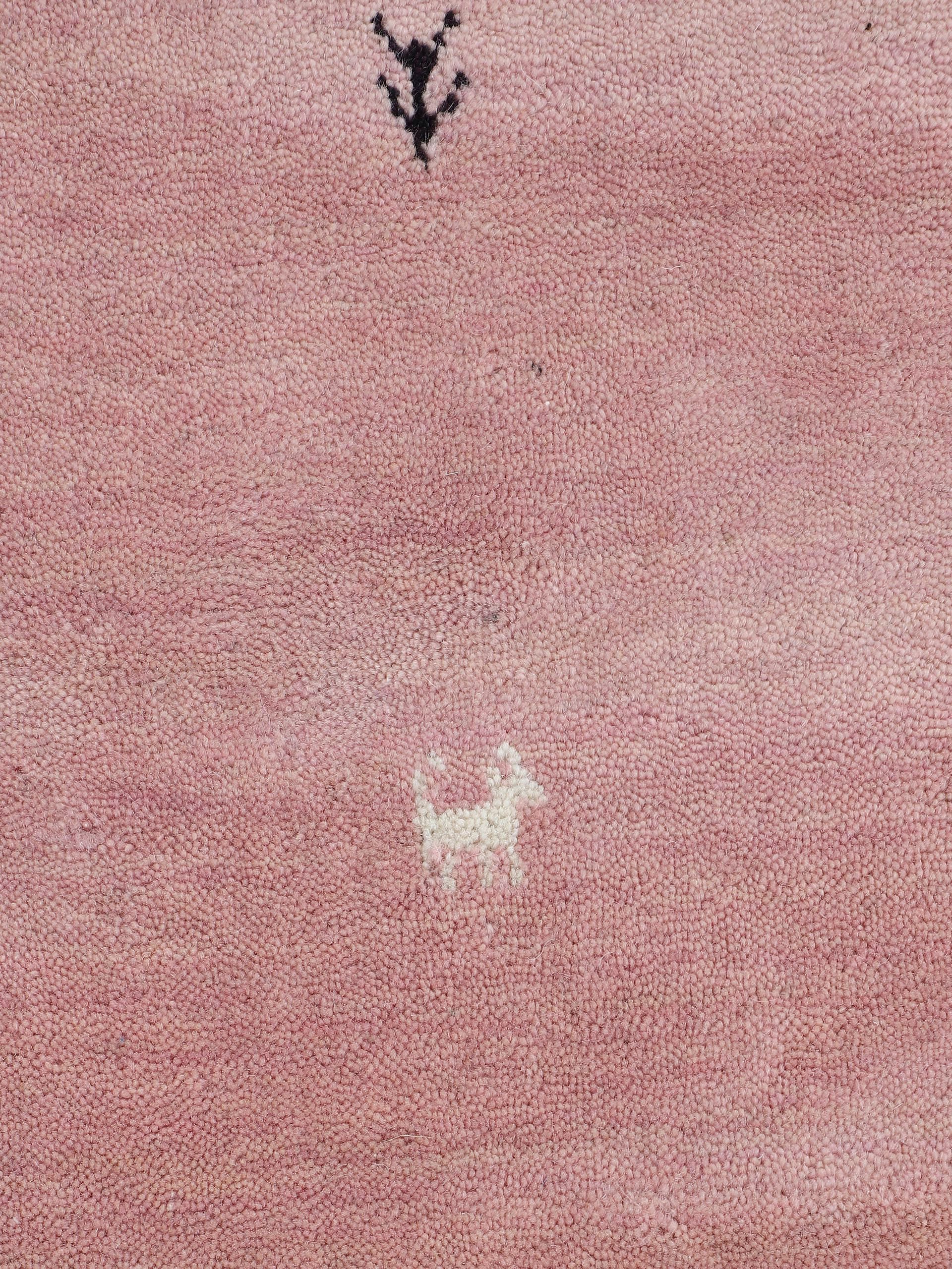 carpetfine Wollteppich »Gabbeh Uni«, rund, 15 mm Höhe, reine Wolle handgewebt, Gabbeh Tiermotiv warmes Raumklima viele Größen