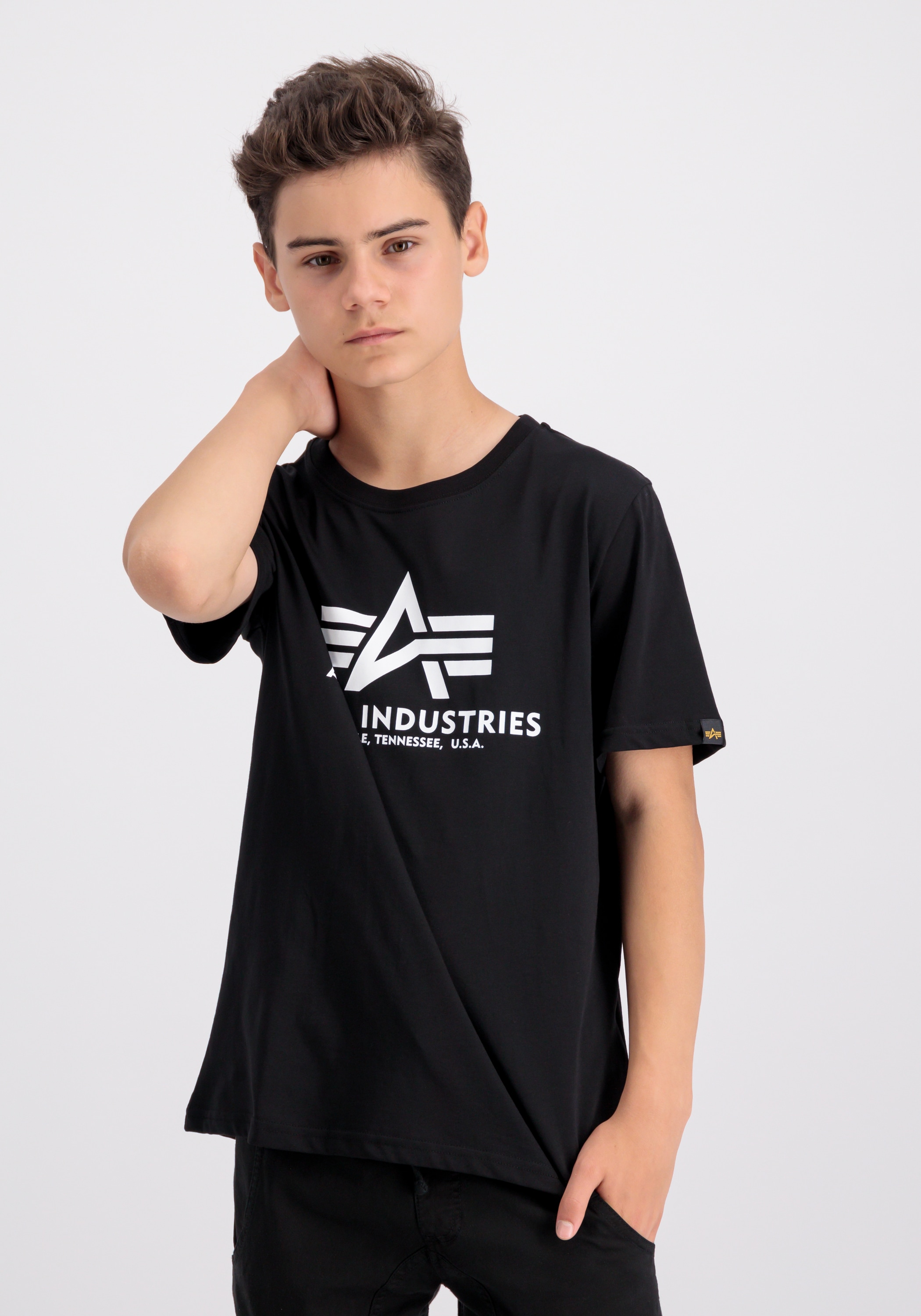 Alpha Industries T-Shirt »Alpha Industries Kids - T-Shirts Basic T-Shirt BL K«