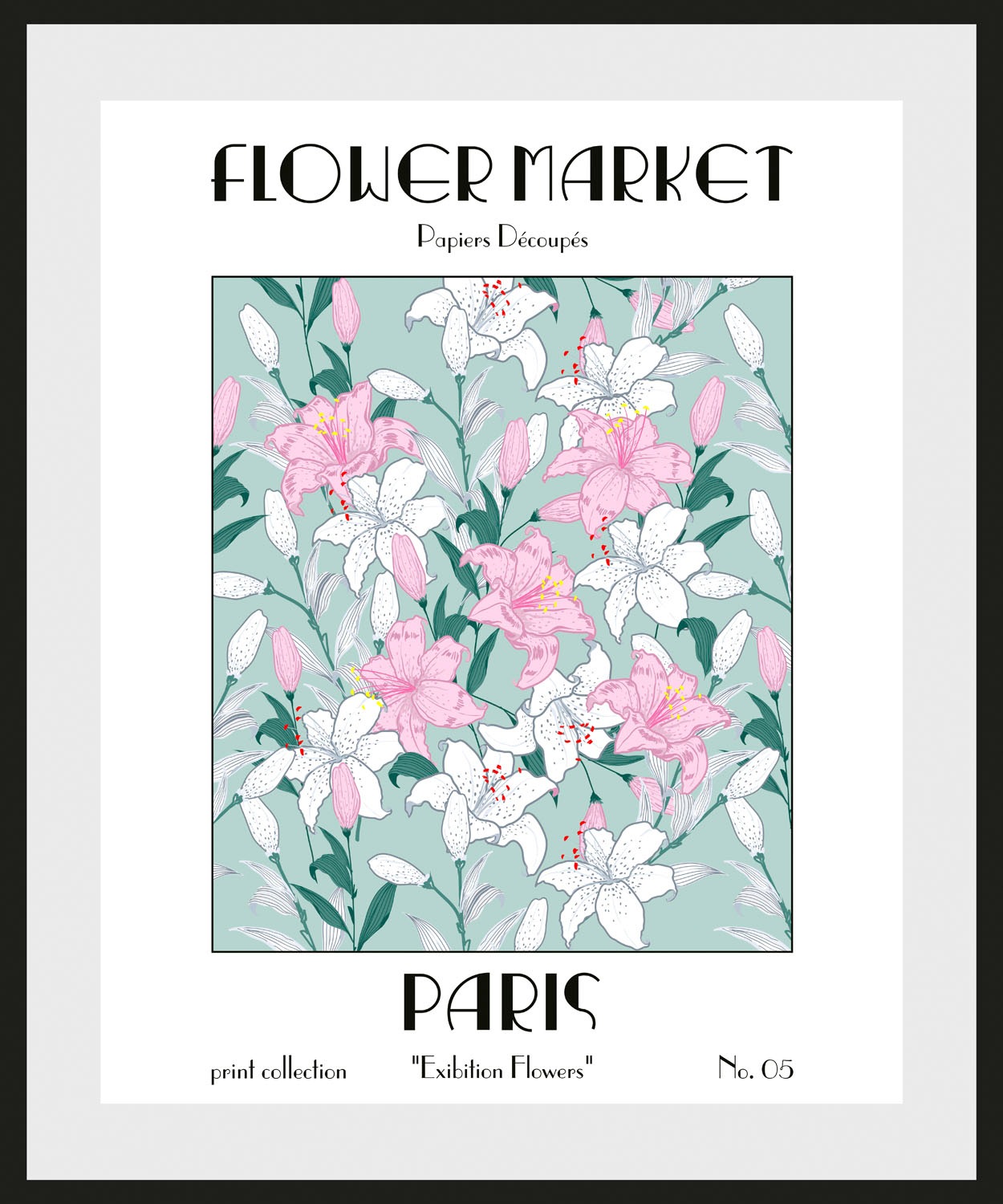 queence Bild »Flowermarket«, (1 St.), HD Premium Poster-Druck inkl. Holzrah günstig online kaufen