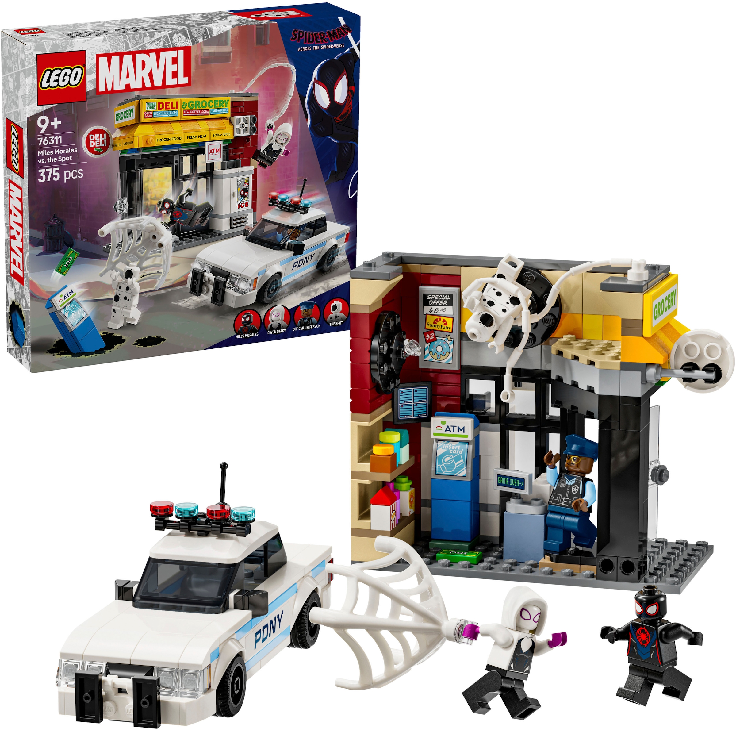 LEGO® Konstruktionsspielsteine »Spider-Verse: Miles Morales vs. Spot (76311), LEGO Super...